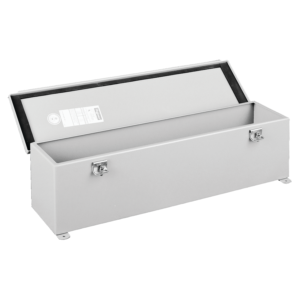 Hinged Cover Wiring Trough, NEMA Type 12, 12.00x12.00x48.00, Gray, Steel