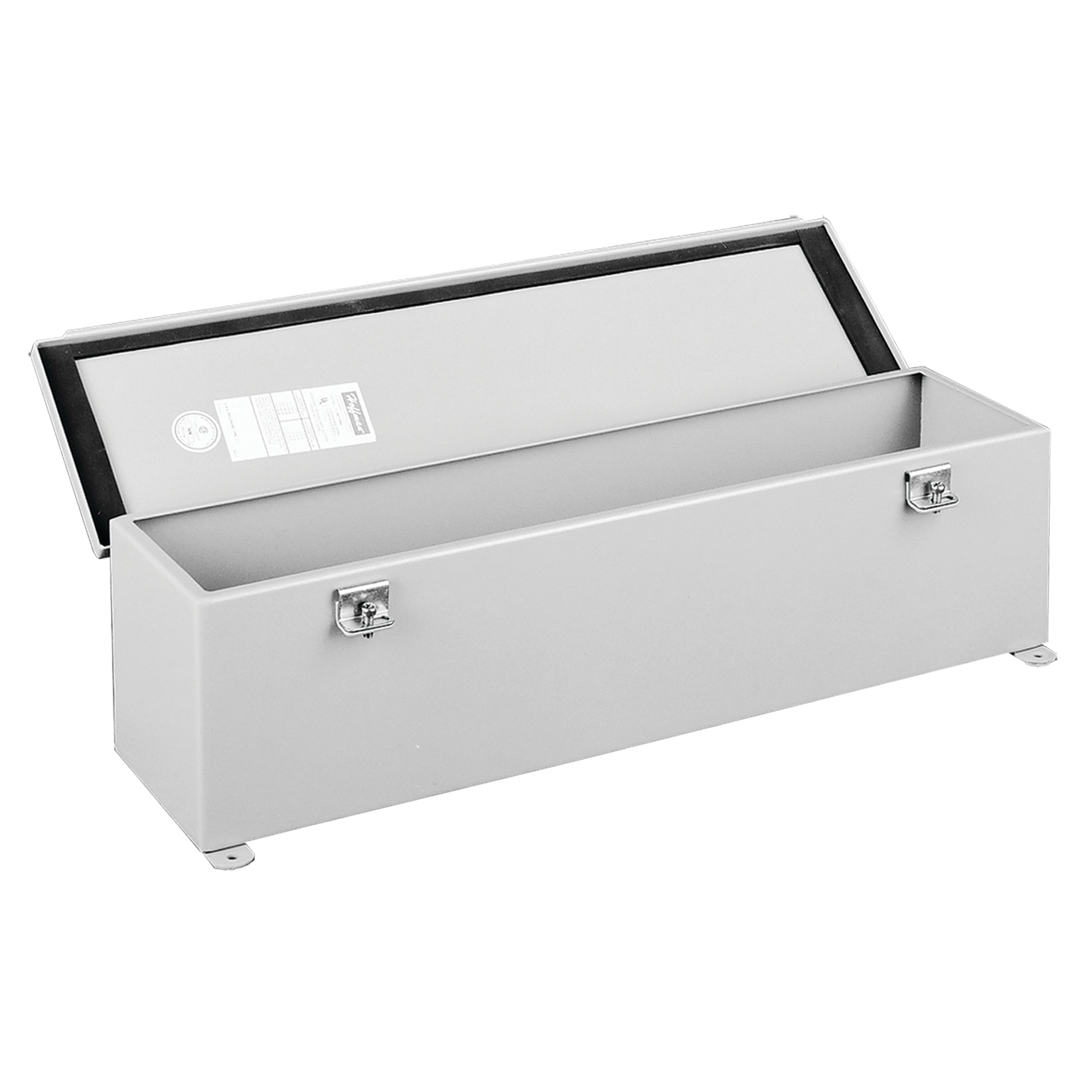 Hinged Cover Wiring Trough NEMA Type 12, 12.00x12.00x60.00, Gray, Steel