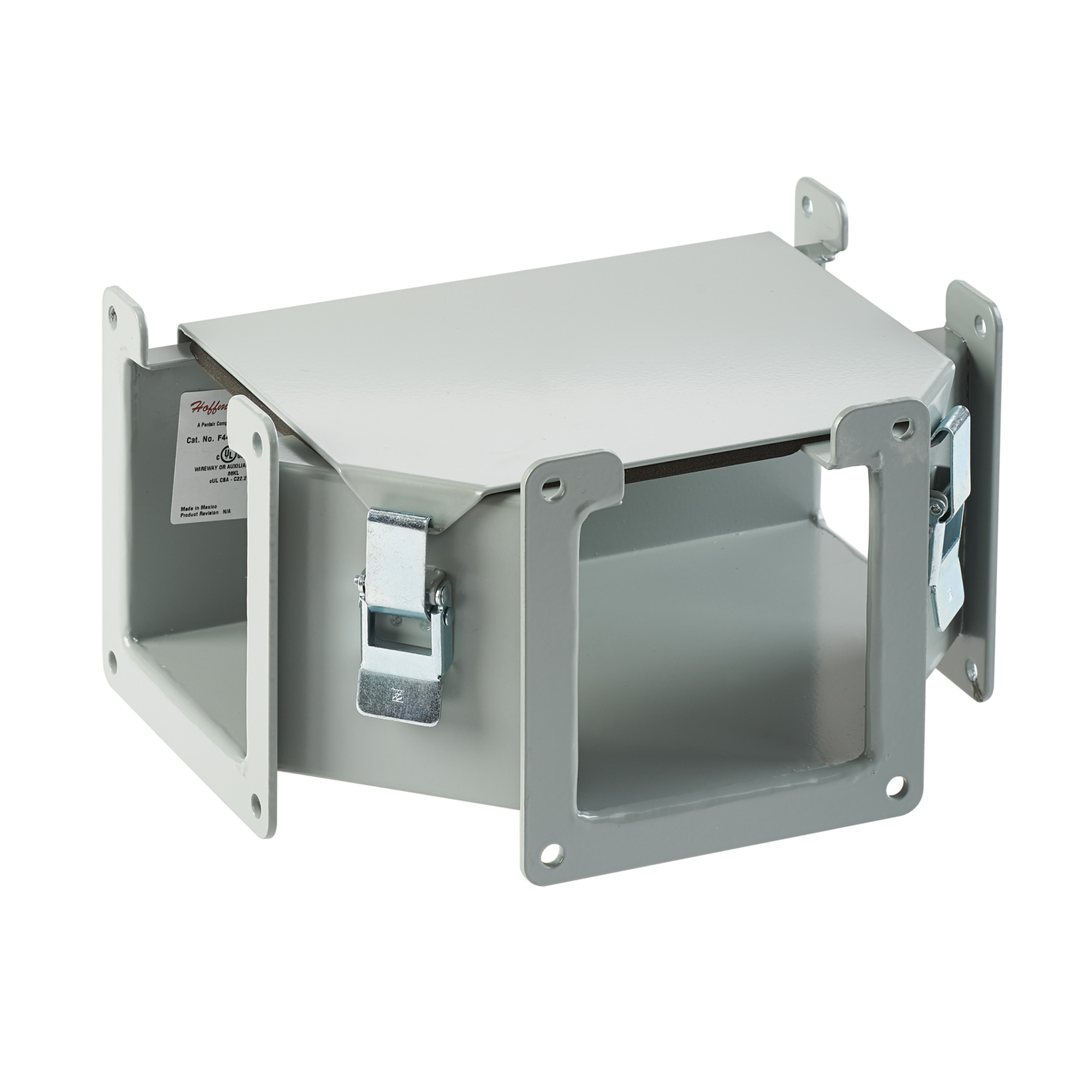Tee Fitting Lay-in Hinged Cover Top Opening, 12.00x6.00, Gray, Steel