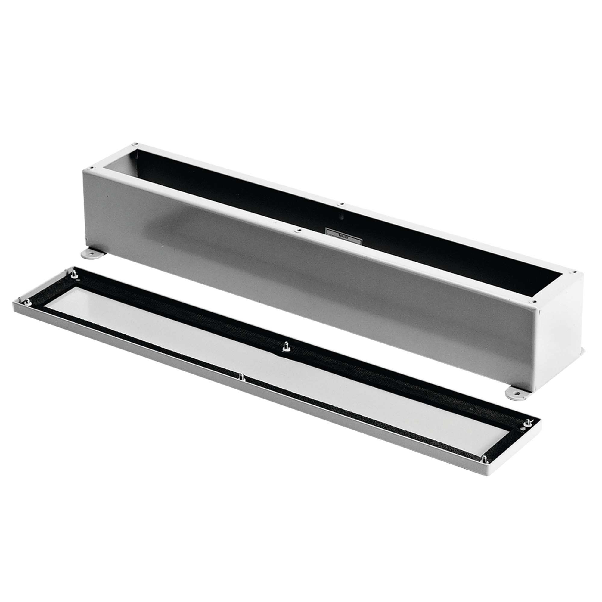 Screw Cover Wiring Trough Type 12, 2.50x2.50x12.00, Gray, Steel