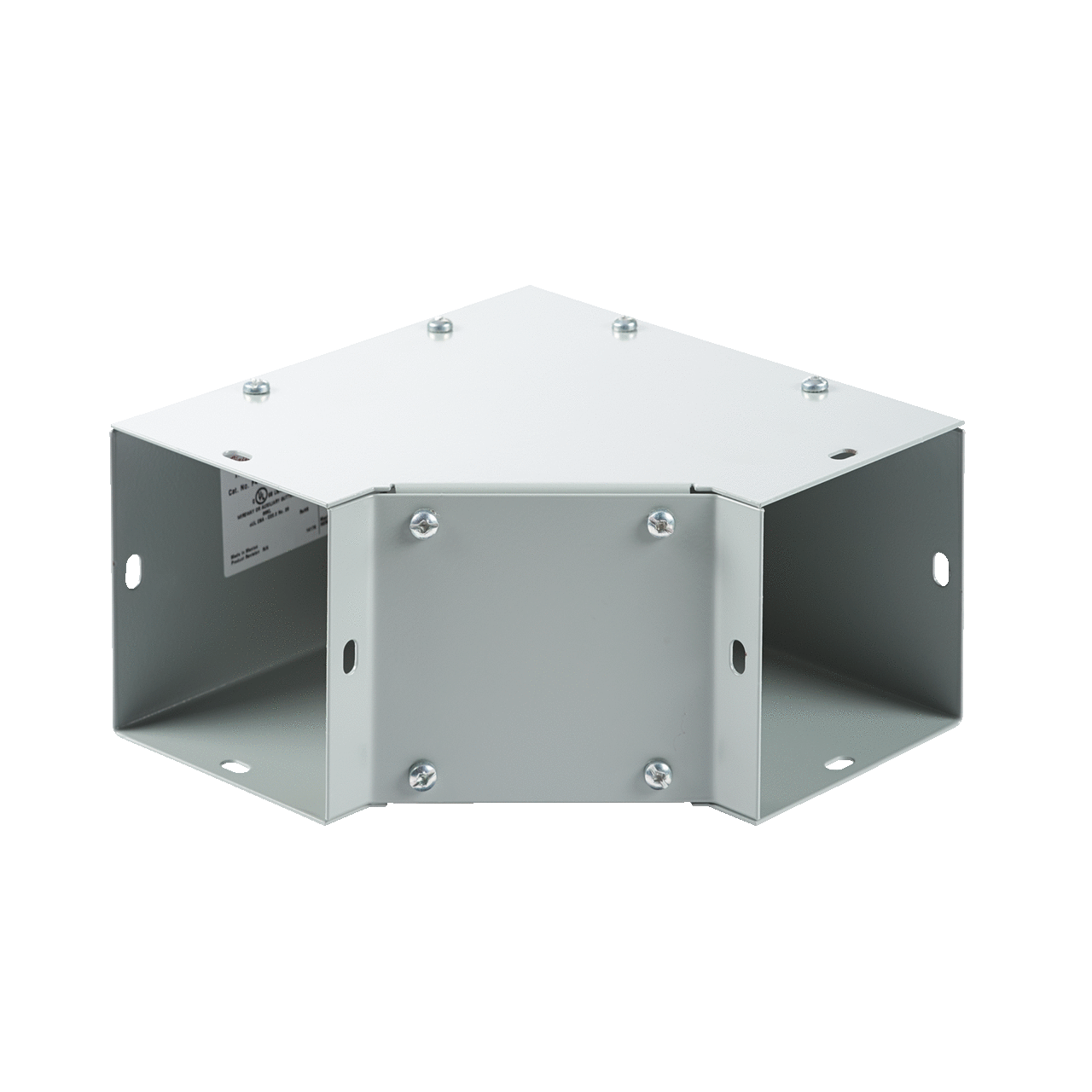 90-Degree Elbow?Inside Opening, fits 2.50x2.50, Gray, Steel
