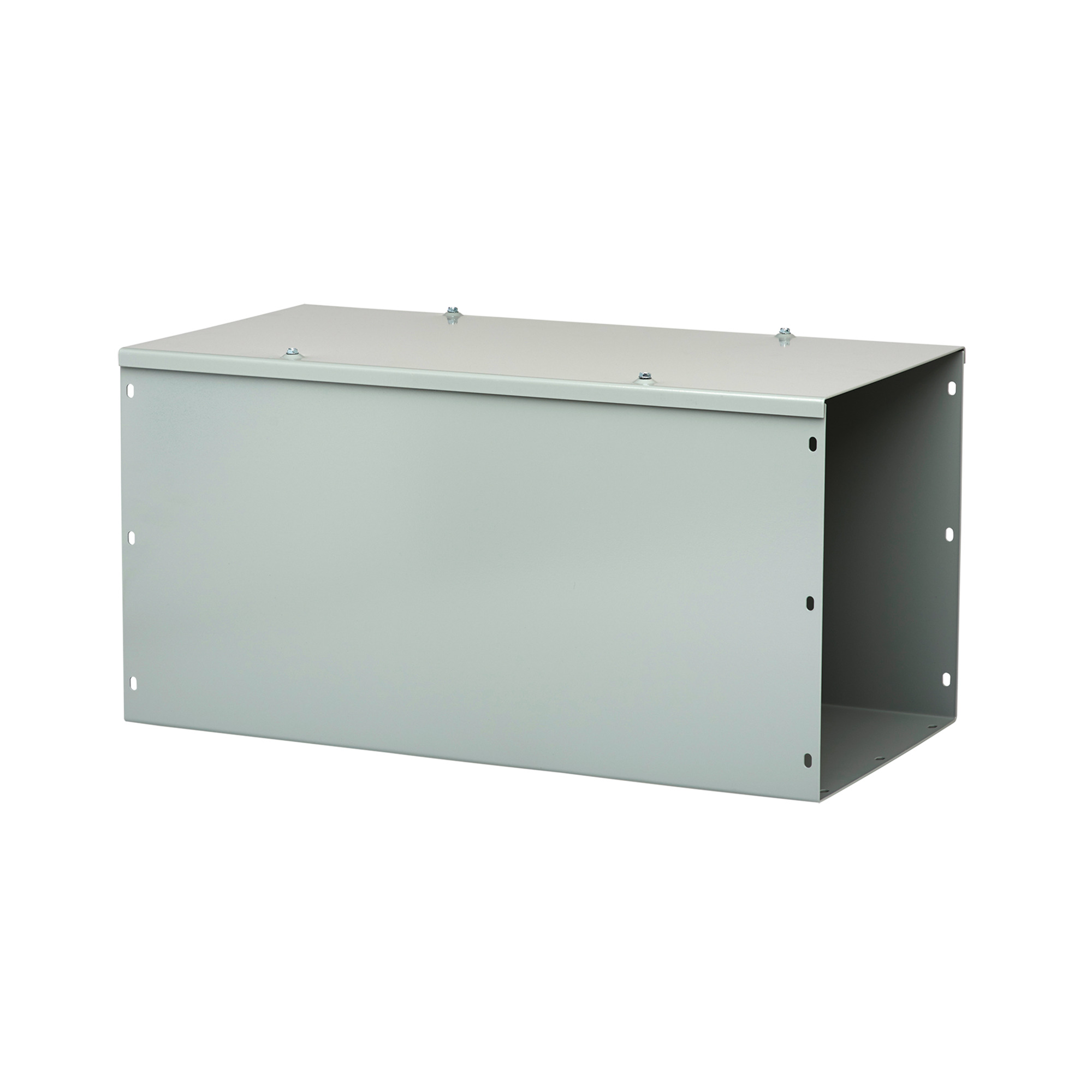 Straight Section Lay-in Hinged-Cover Type 1 no KOs, 2.5x2.5x24, Gray, Steel