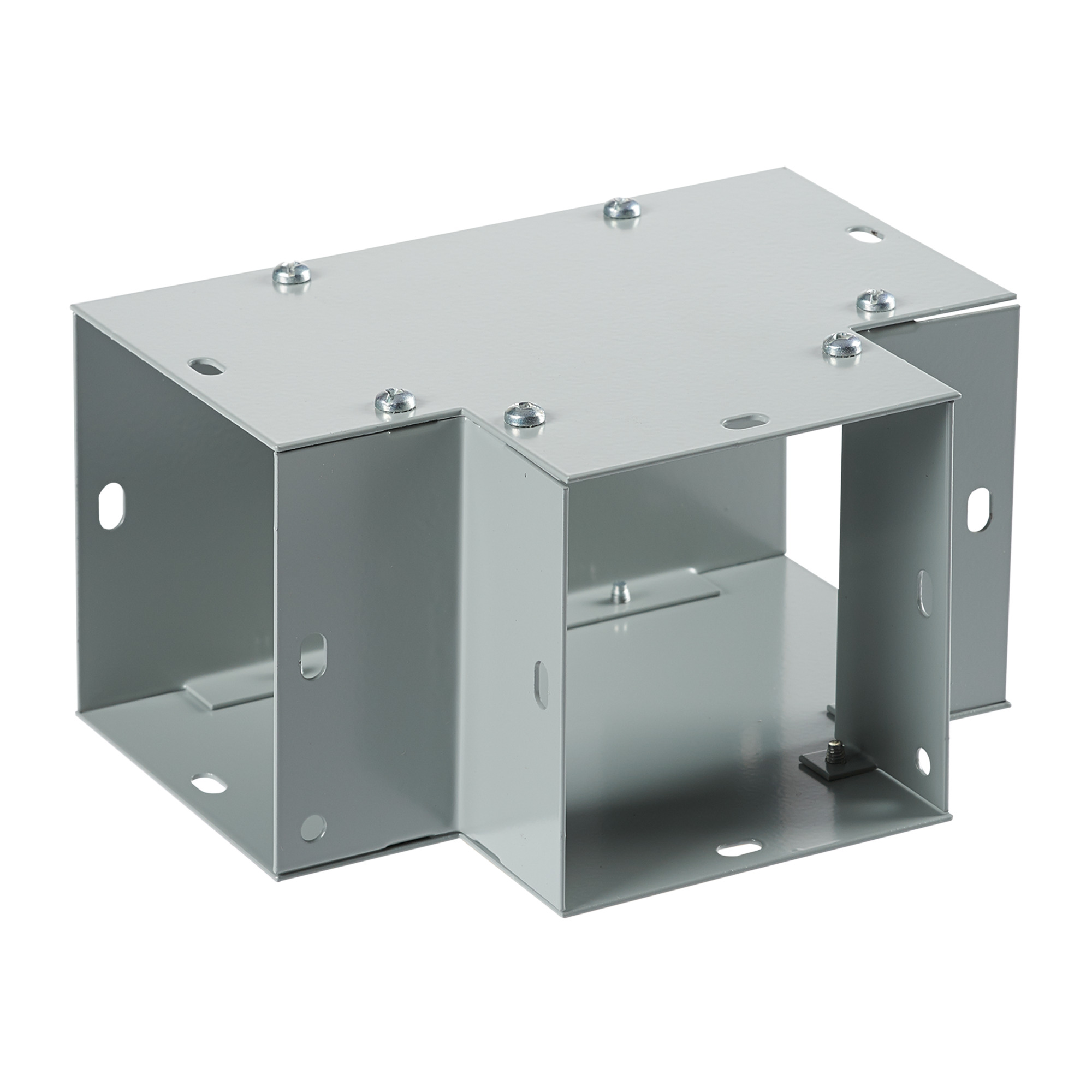 Flush Tee 90-Degree, 2.50x2.50, Gray, Steel