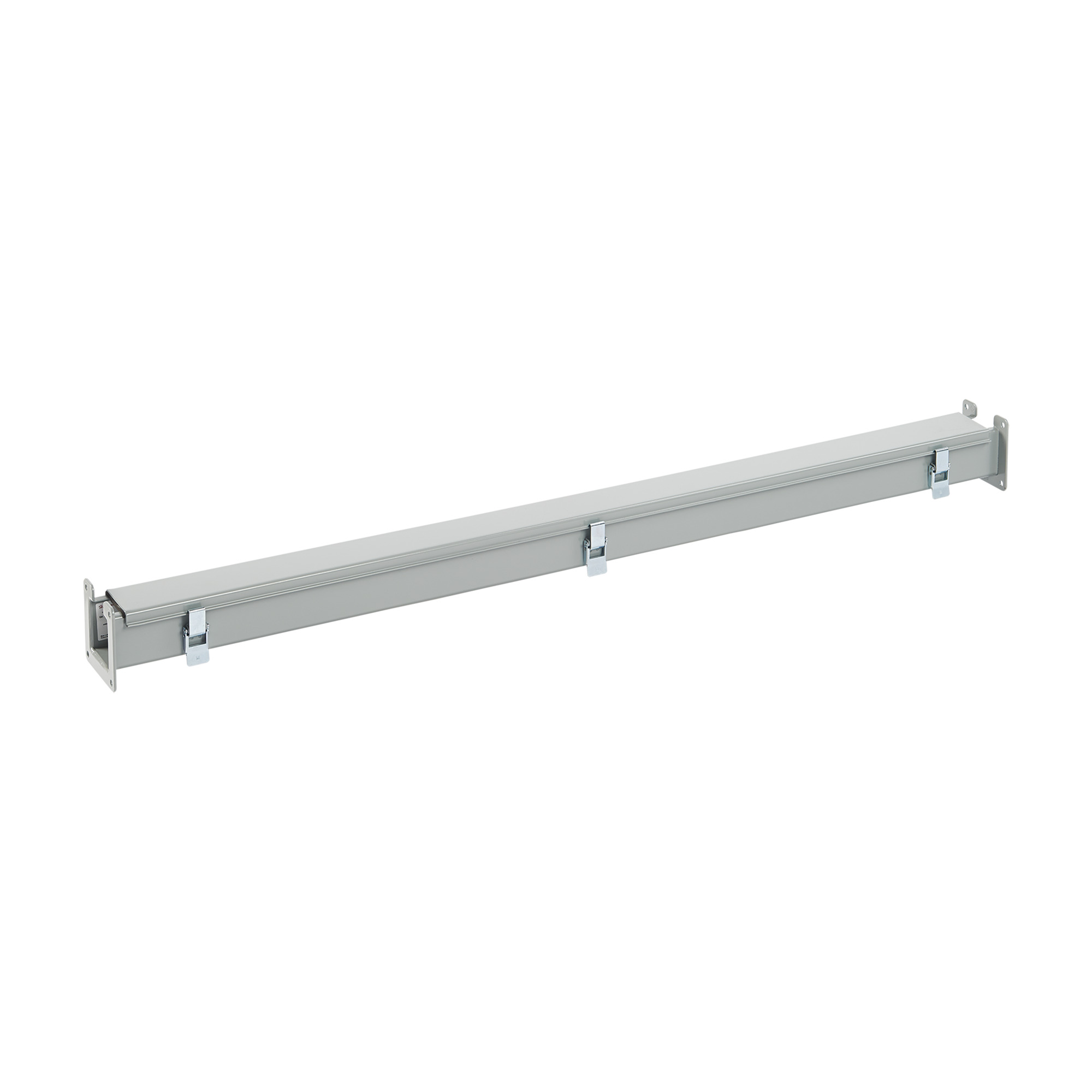 Straight Section Lay-in Hinged-Cover Type 12, 2.50x2.50x48.00, Gray, Steel