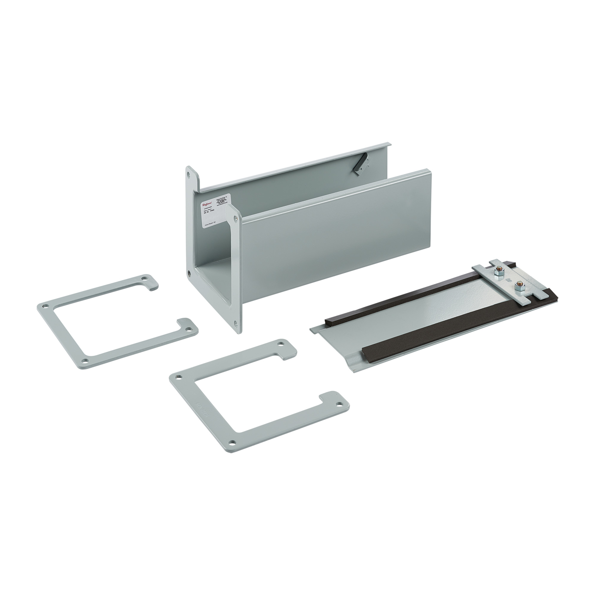 Telescope Fitting Lay-In Hinged Cover, 2.50x2.50, Gray, Steel