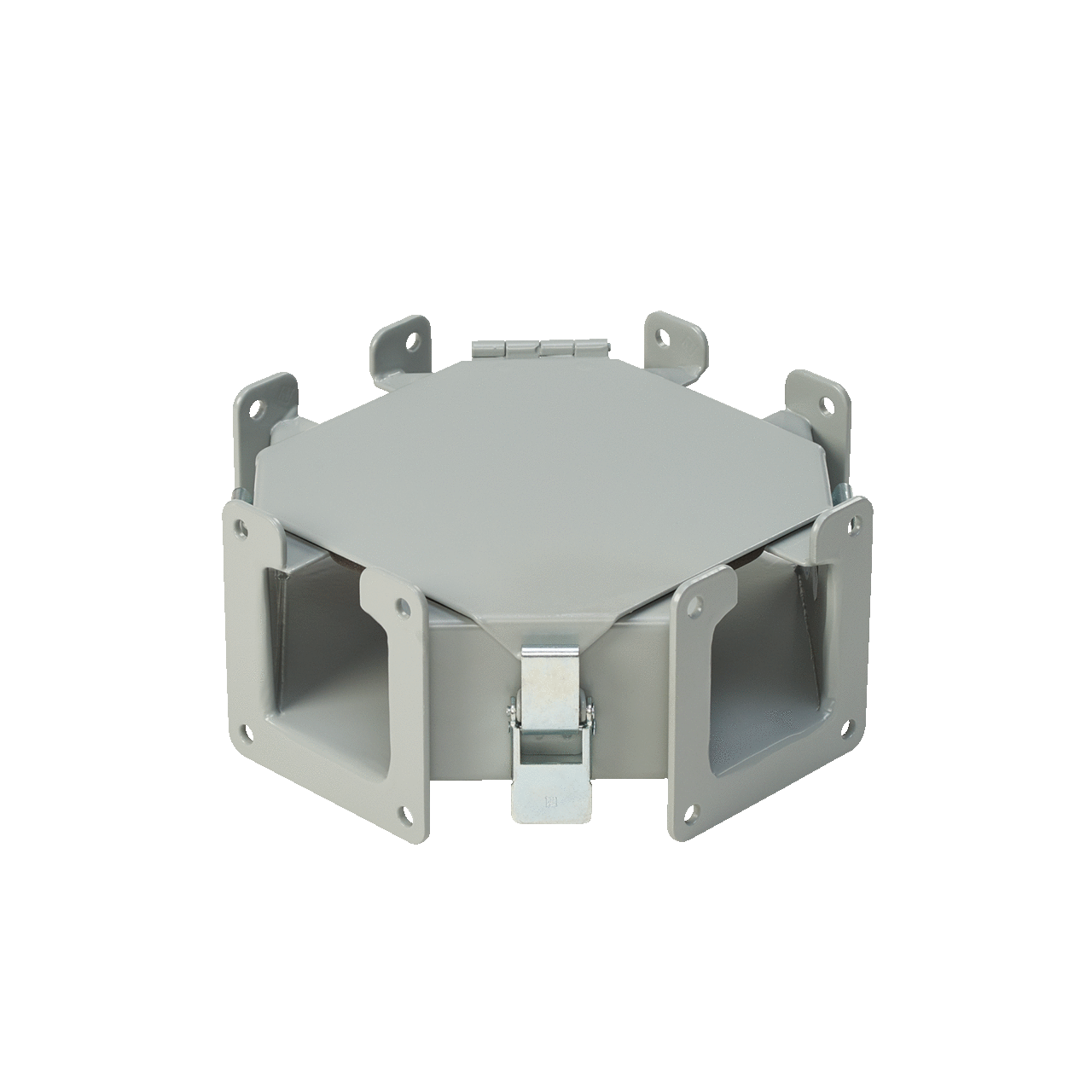 Cross Fitting Lay-in Hinged-Cover, 2.50x2.50, Gray, Steel