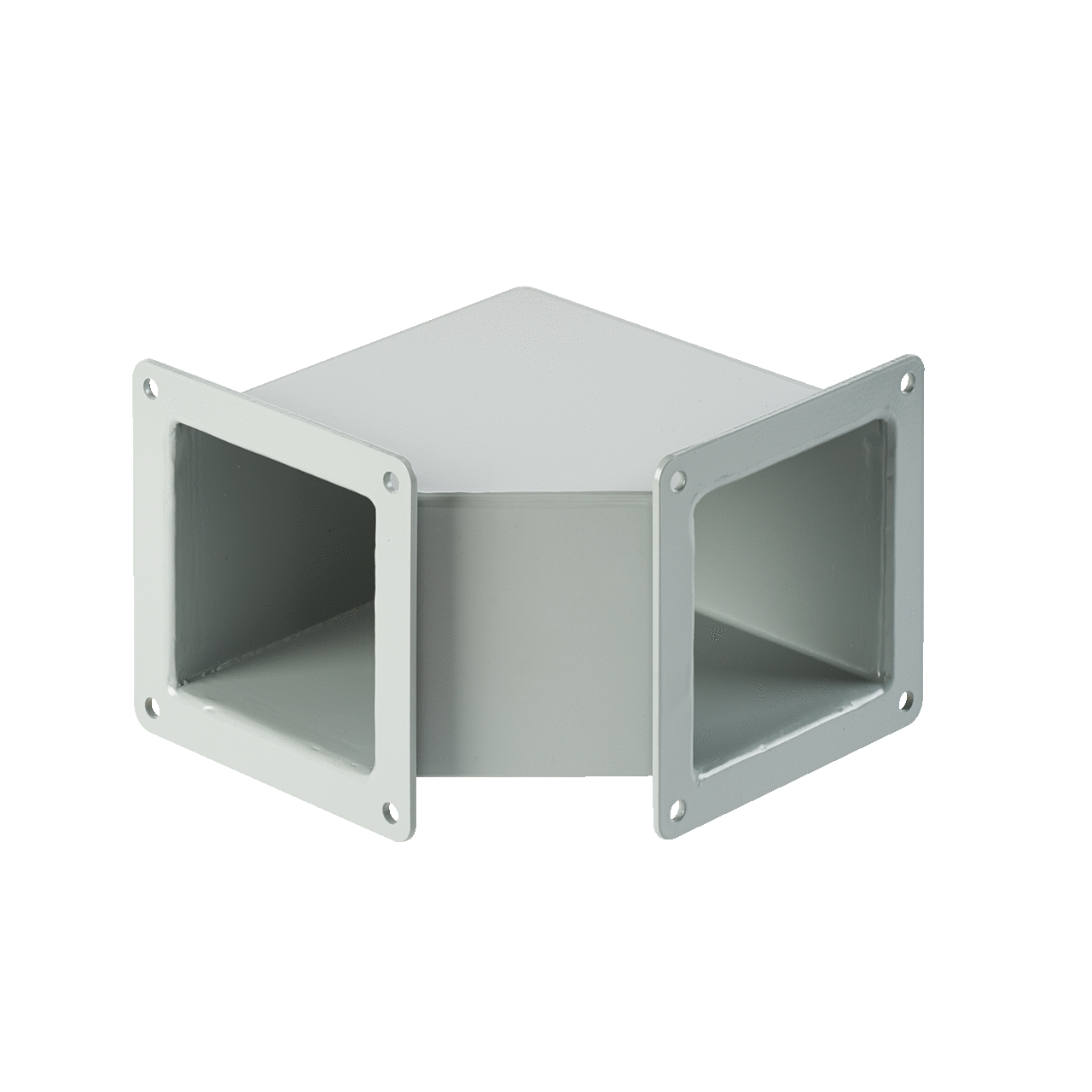 90-Degree Elbow, 2.50x2.50, Gray, Steel