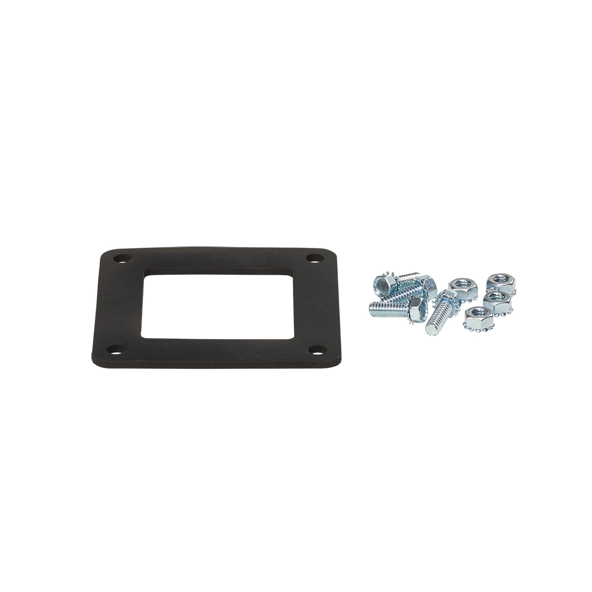 Gasket and Screws Feed-Through, fits 2.50x2.50, Black, Neoprene