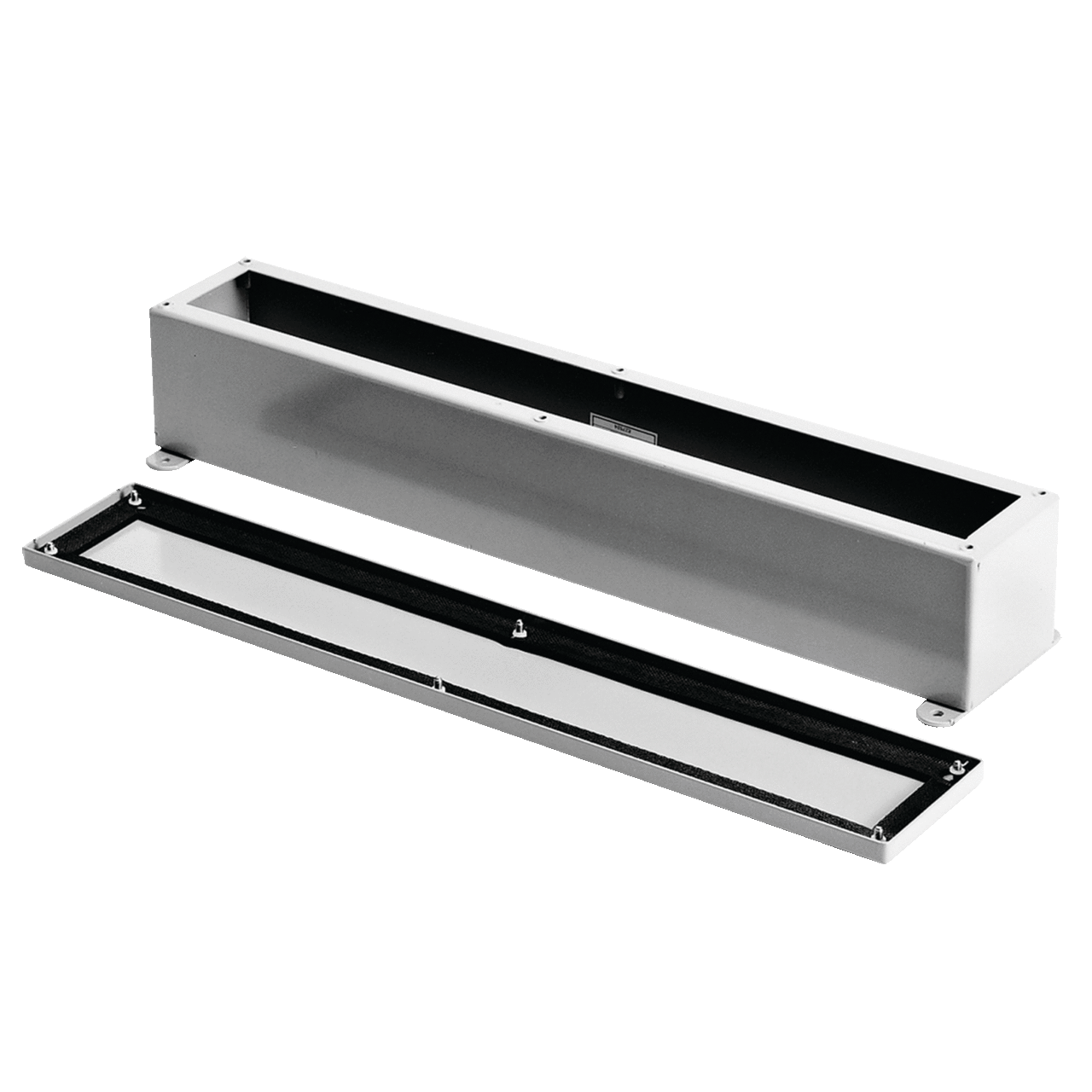 Screw Cover Wiring Trough Type 12, 4.00x4.00x24.00, Gray, Steel