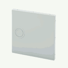 Closure Plate with knockouts, 4.00x4.00, Gray, Steel