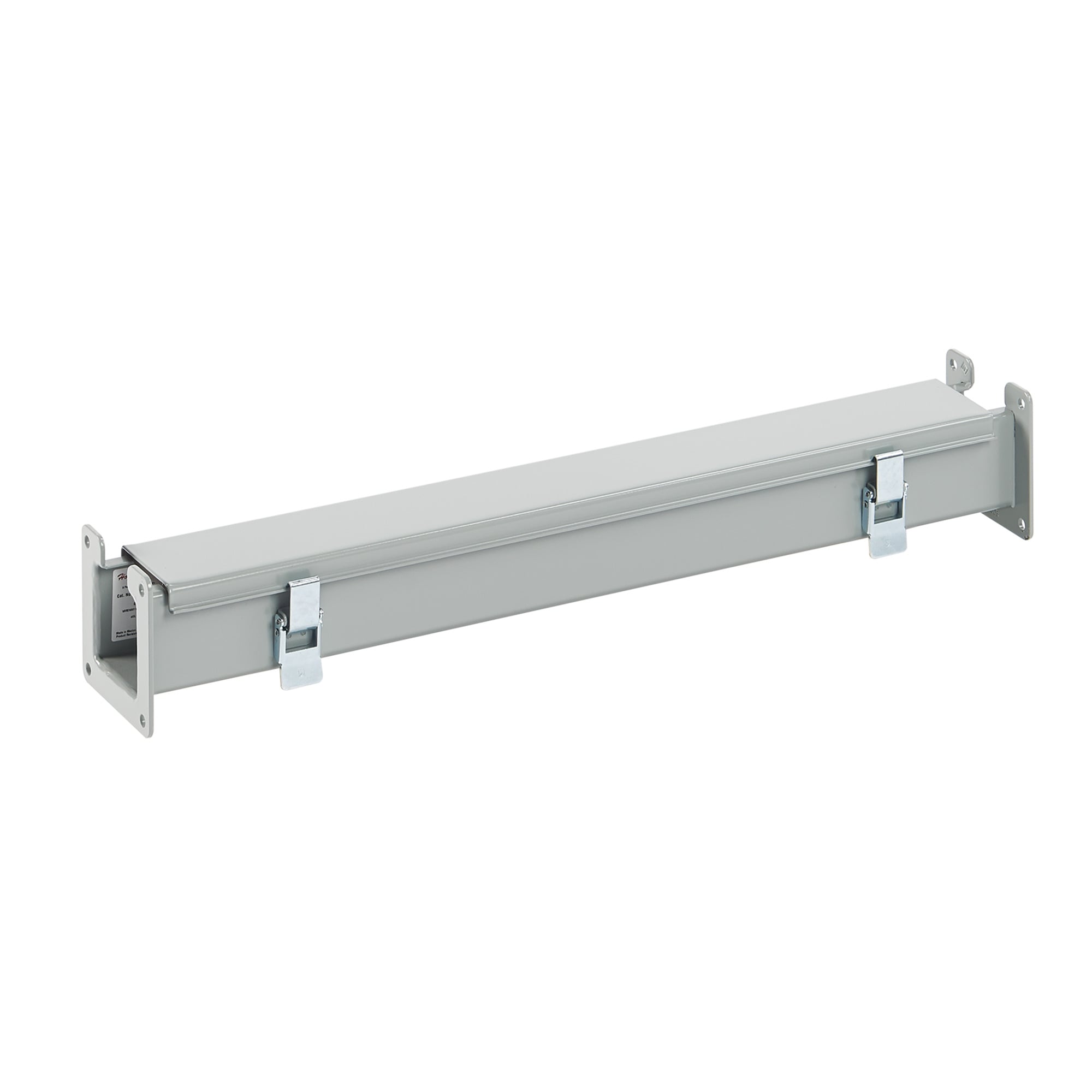 Straight Section Lay-in Hinged Cover Type 12, 4.00x4.00x24.00, Gray, Steel