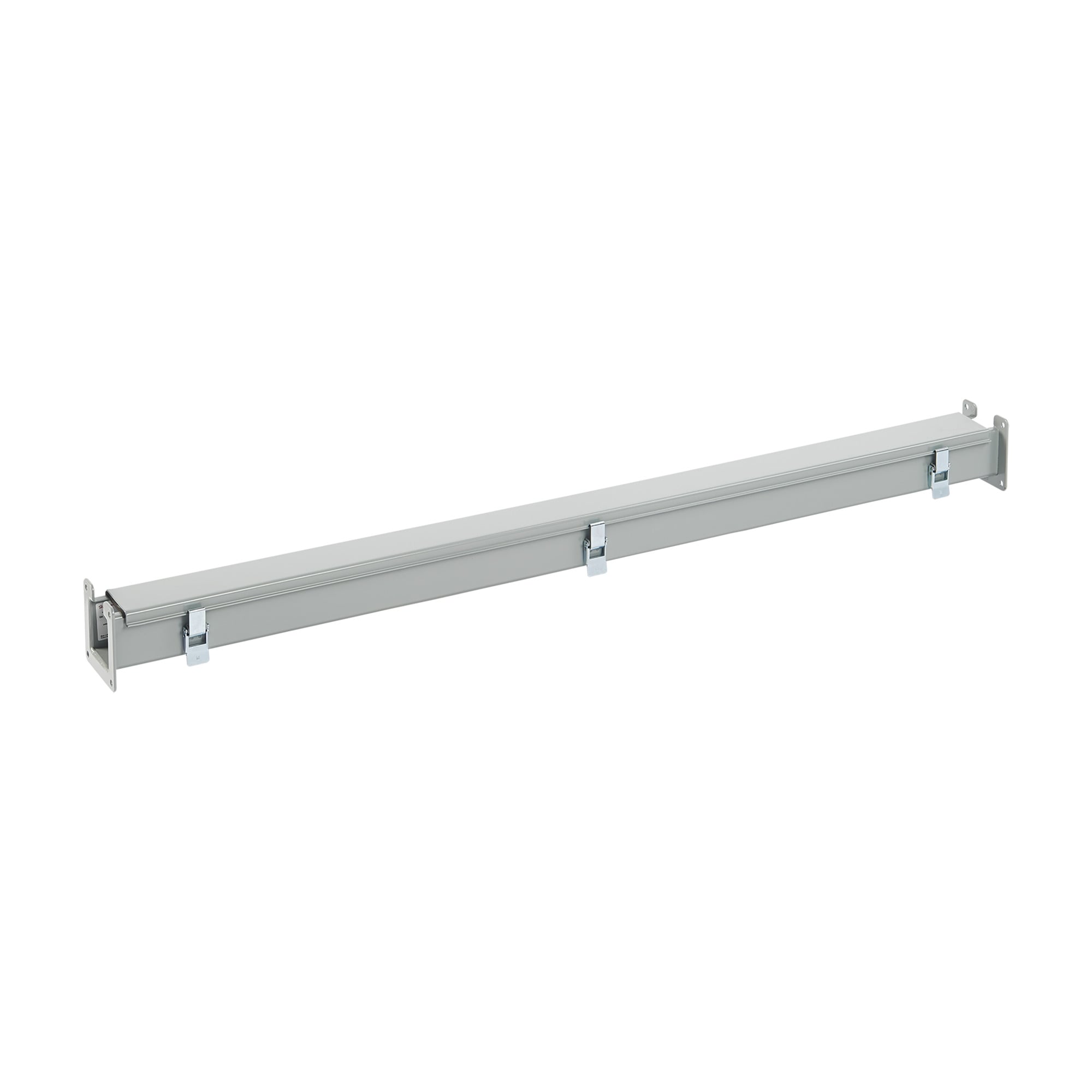 Straight Section Lay-in Hinged Cover Type 12, 4.00x4.00x48.00, Gray, Steel