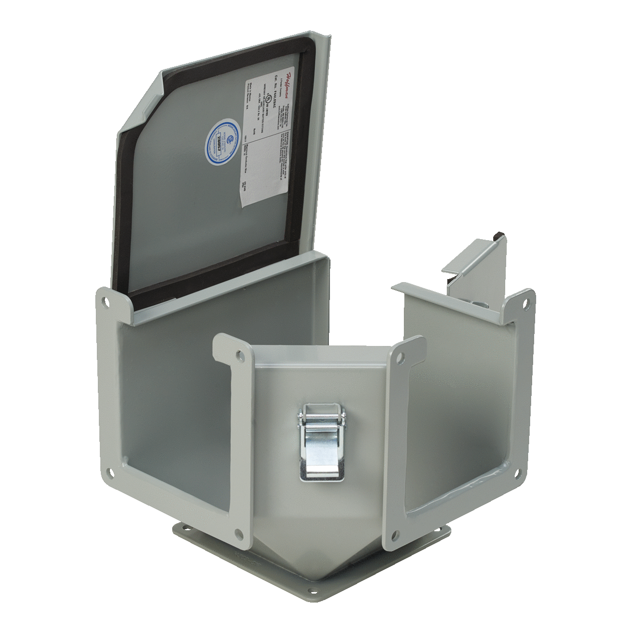 90-Degree Elbow?Outside Top Opening, 4.00x4.00, Gray, Steel