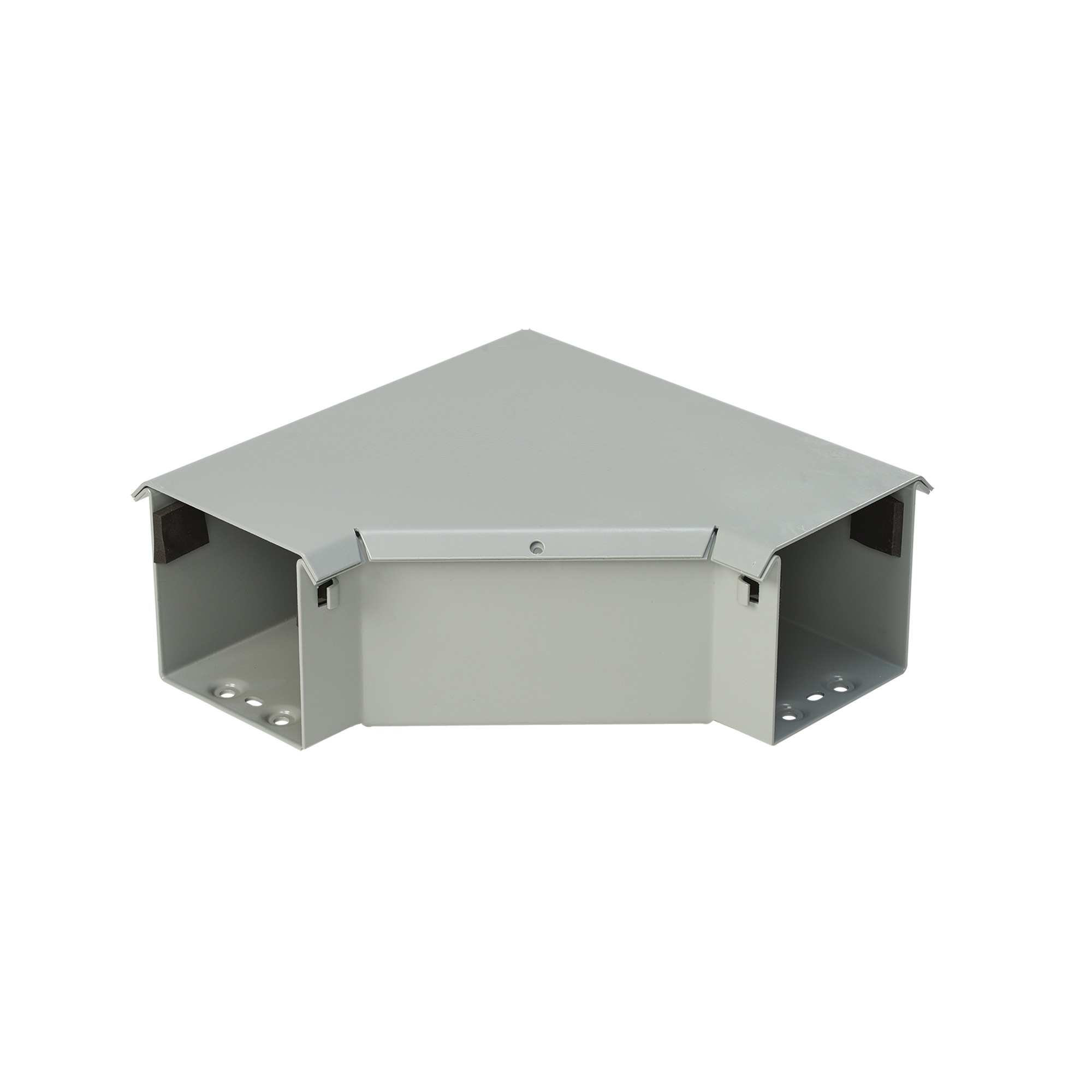 Elbow 90-Degree Lay-in Wireway, fits 4.00x4.00, Gray, Mild Steel