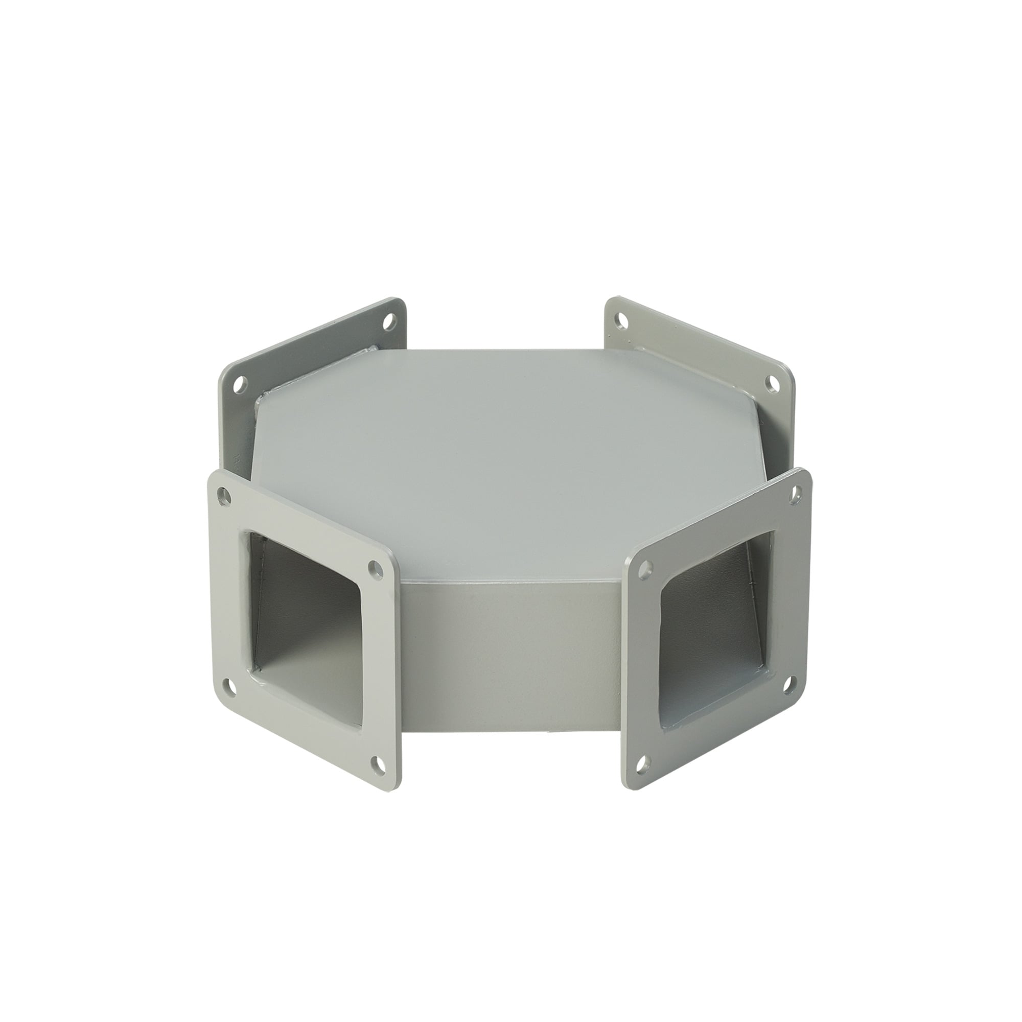 Cross Feed-Through, 4.00x4.00, Gray, Steel