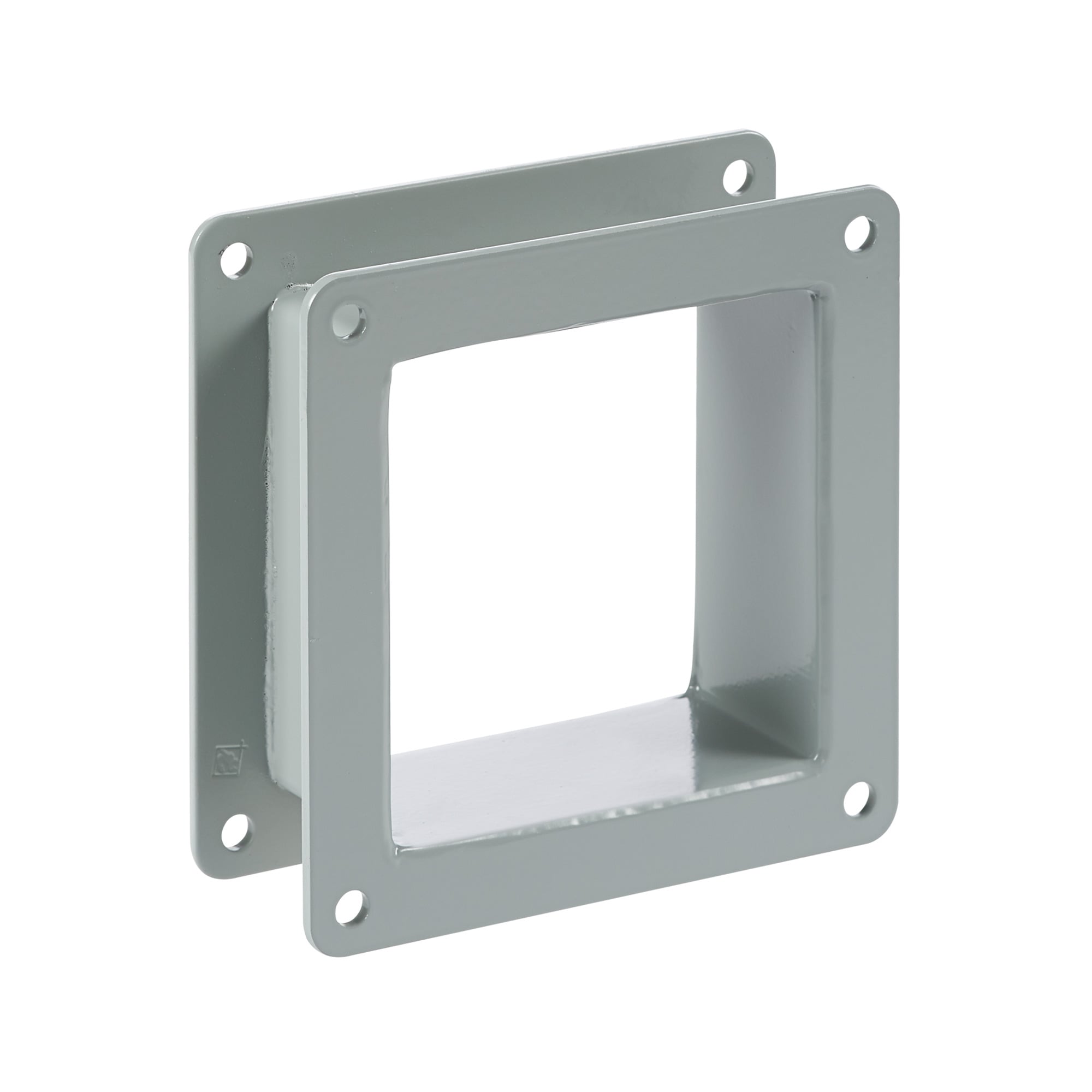 Nipple Feed-Through Wireway, 4.00x4.00x3.00, Gray, Mild Steel