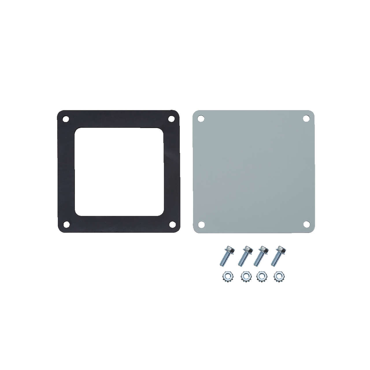 Closure Plate, 4.00x4.00, Gray, Steel