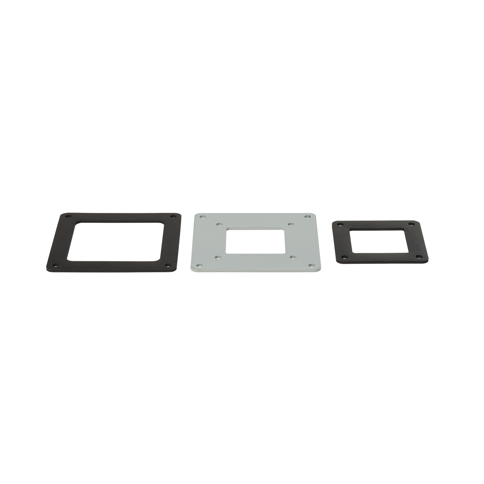 Reducer Bushings Feed-Through Center Hole, 4x4 to 2.5x2.5, Gray, Steel