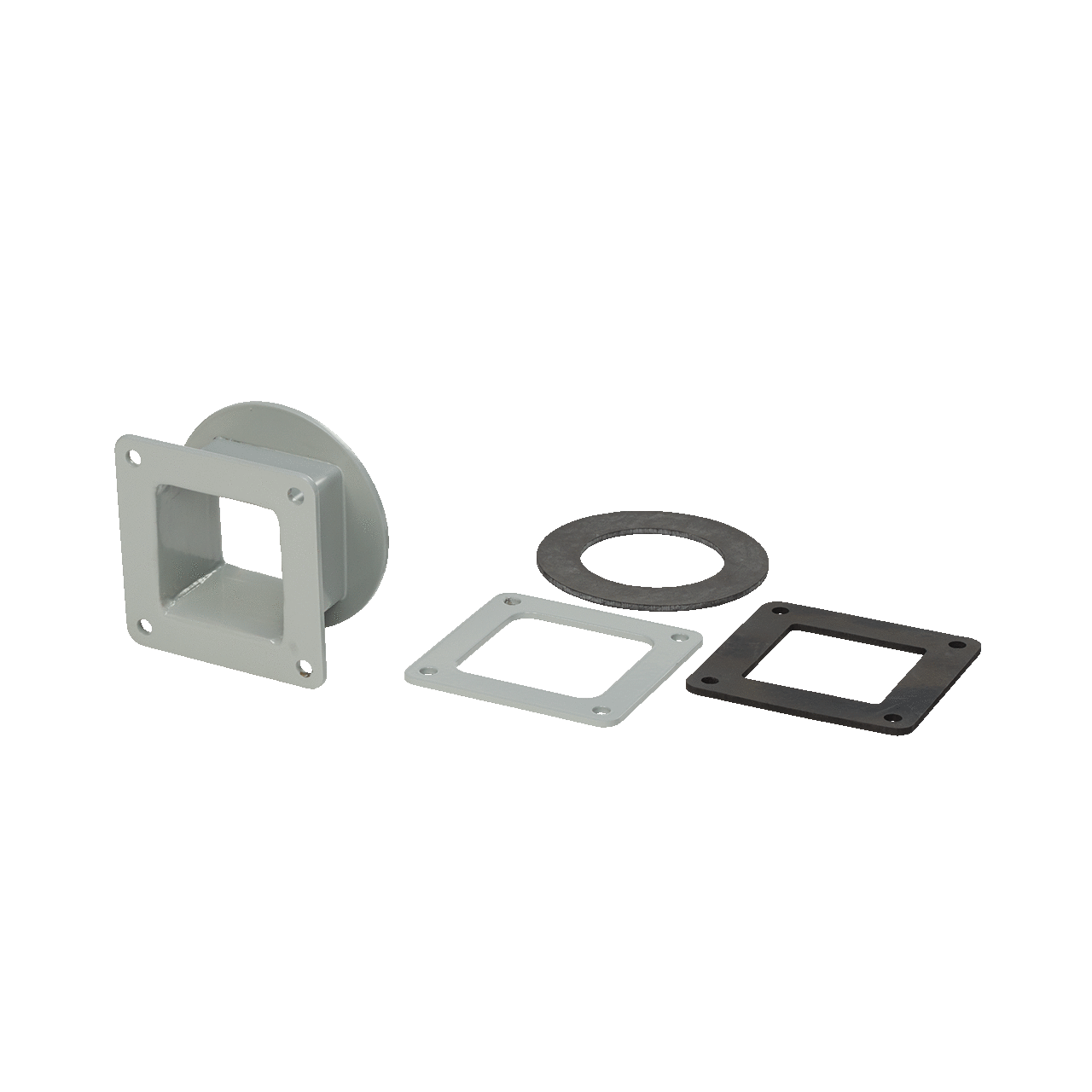 Swivel Nipple Feed-Through Box Entry, 4.00x4.00, Gray, Steel