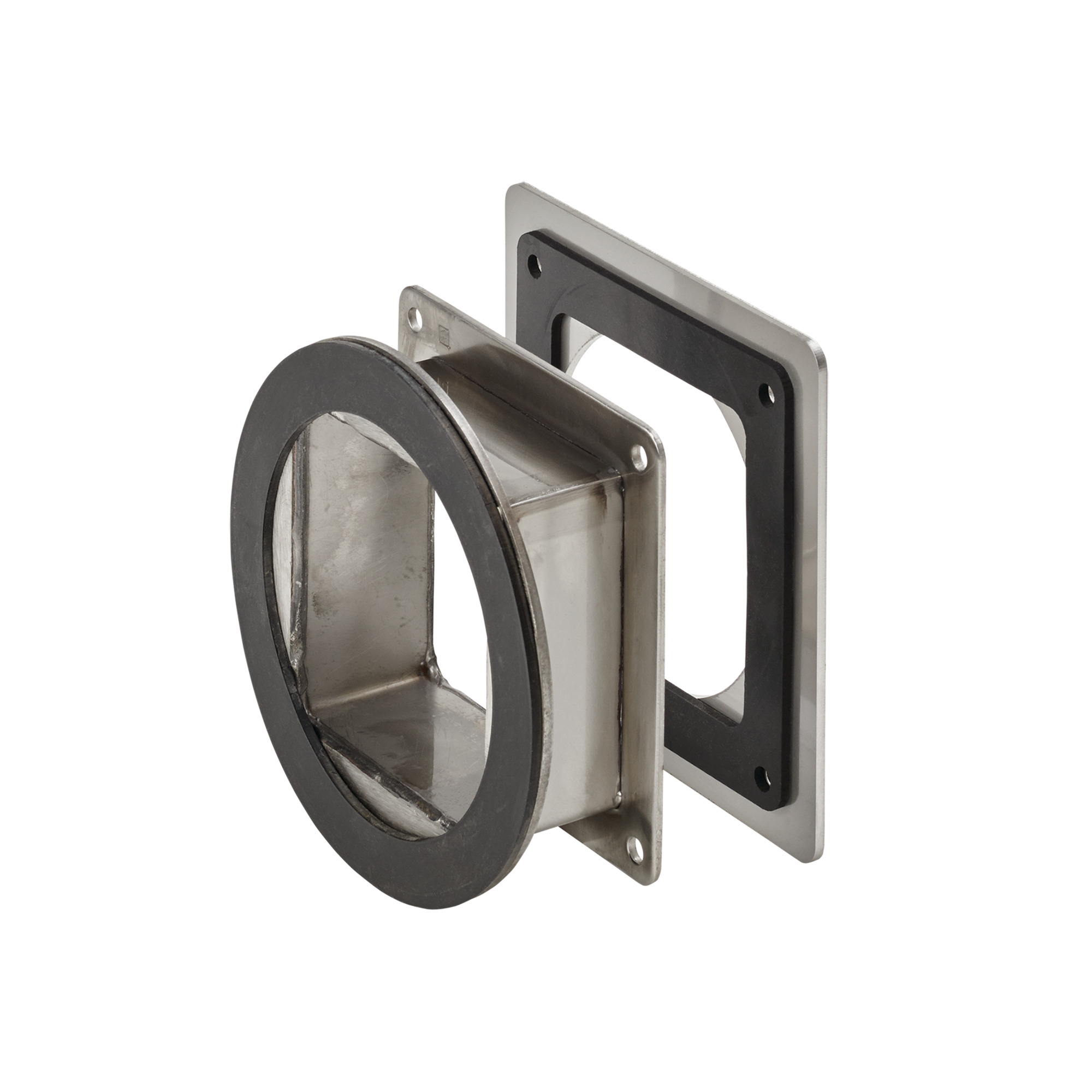 Swivel Nipple Feed-Through Wireway, 2.00x2.00, Brushed, Stainless Steel 304