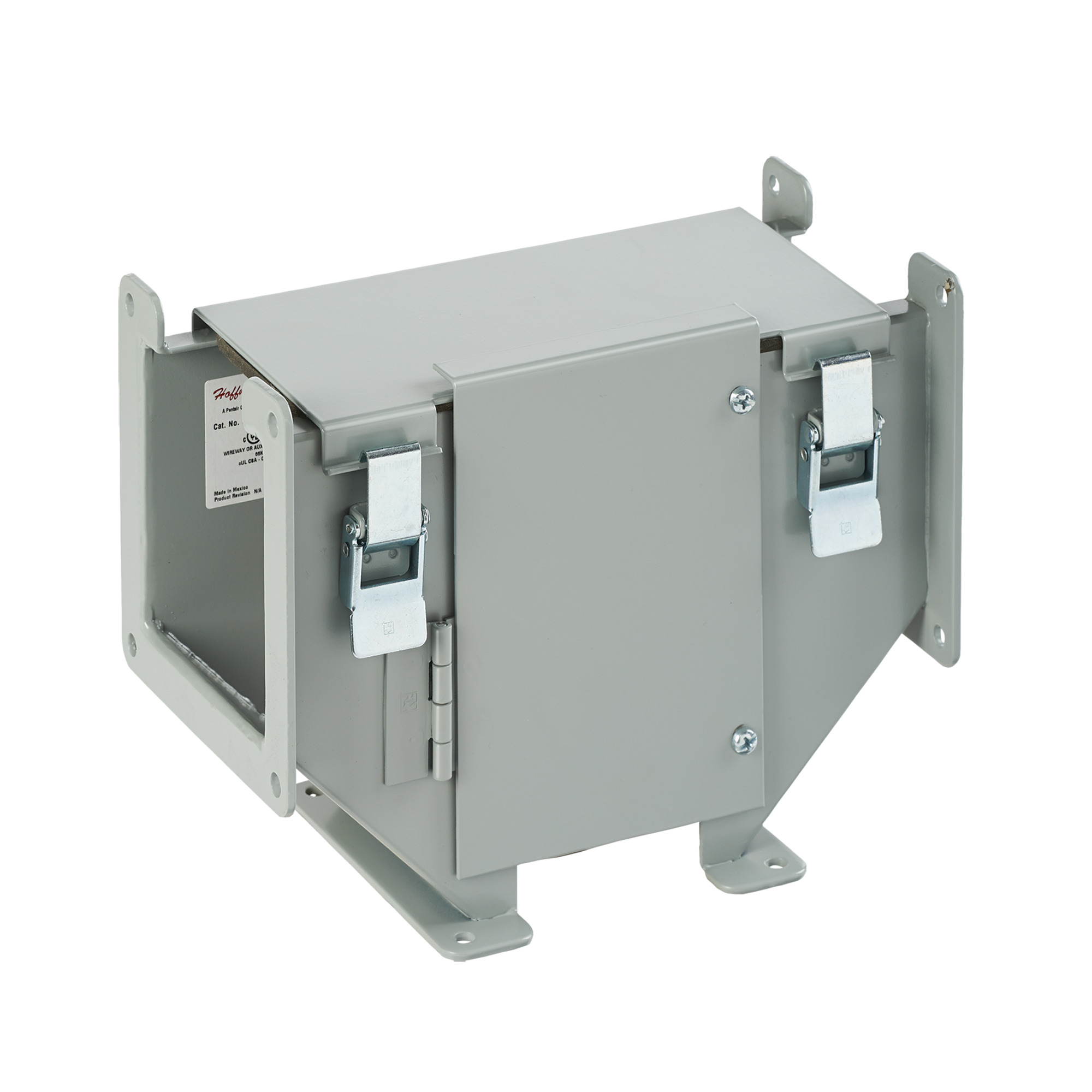 Tee Fitting Lay-in Hinged Cover Outside Top Opening, 6.00x6.00, Gray, Steel