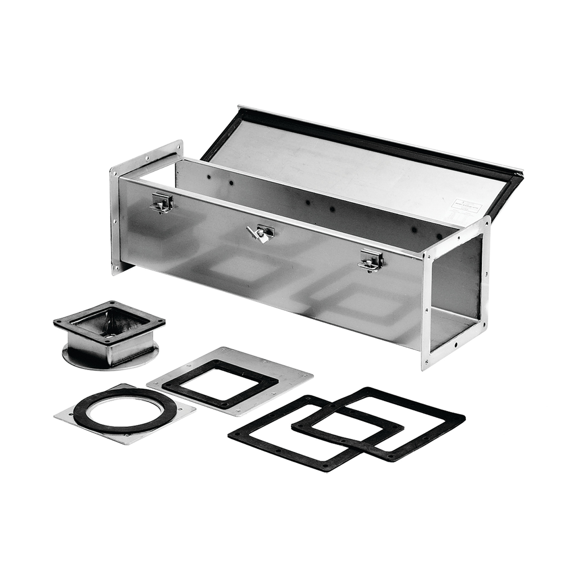 Straight Section Feed-Through Type 4X, 6.00x6.00x36.00, Brushed, SS304