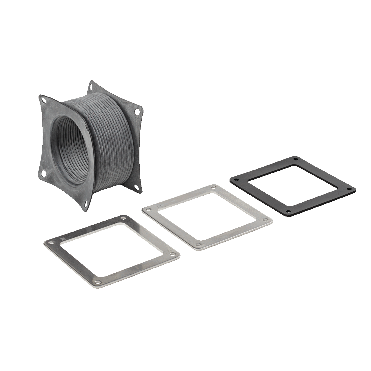Flexible Fitting, 6.00x6.00, Rubber, SS Flanges