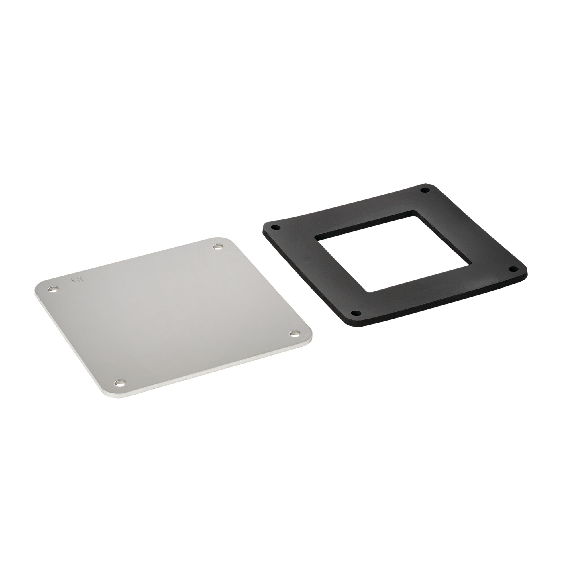 Closure Plate Feed-Through Wireway, 6.00x6.00, Gray, Fiberglass