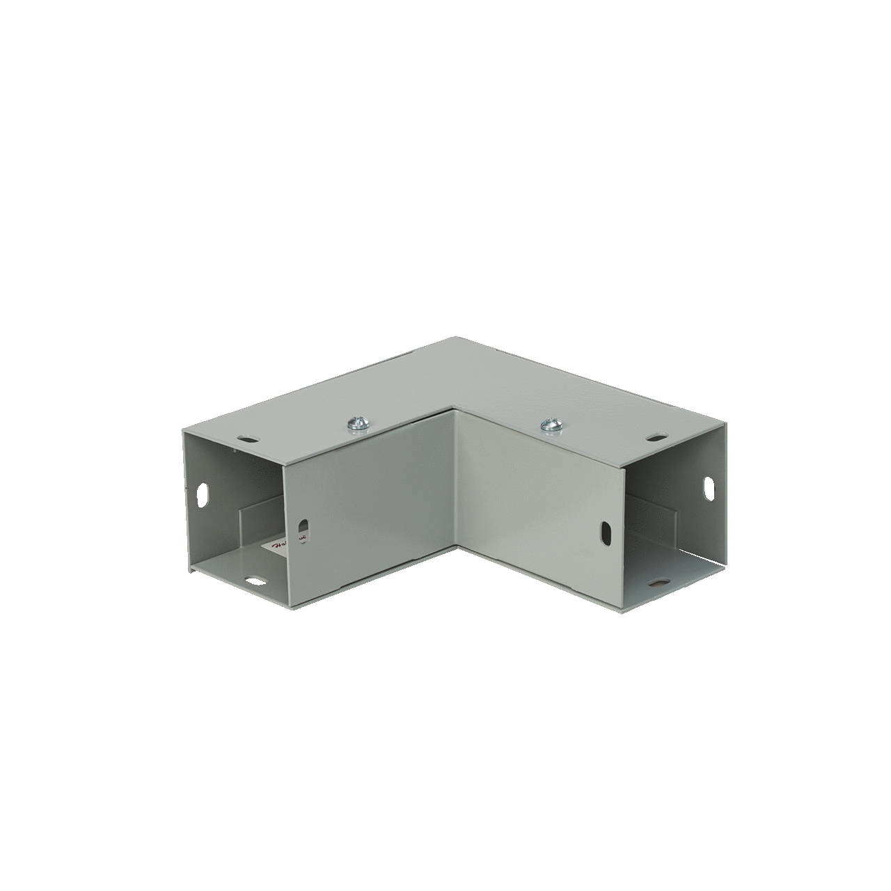 90-Degree Elbow?Outside Opening, fits 8.00x8.00, Gray, Steel