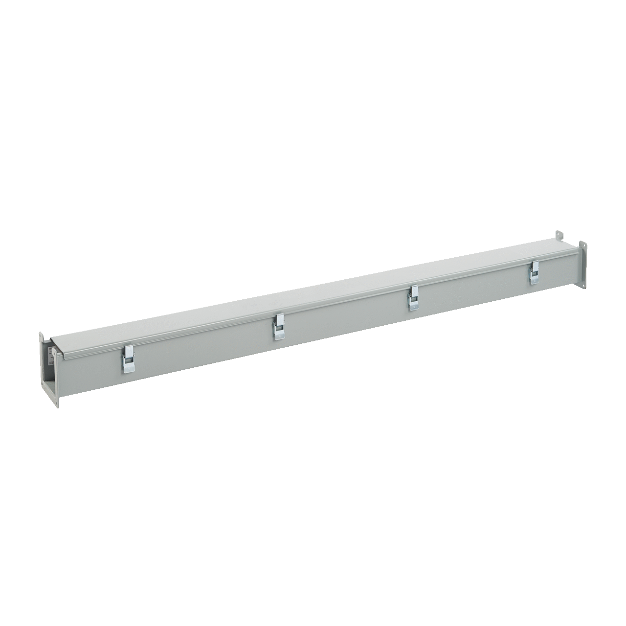 Straight Section Lay-in Hinged Cover Type 12, 8.00x8.00x120.00, Gray, Steel