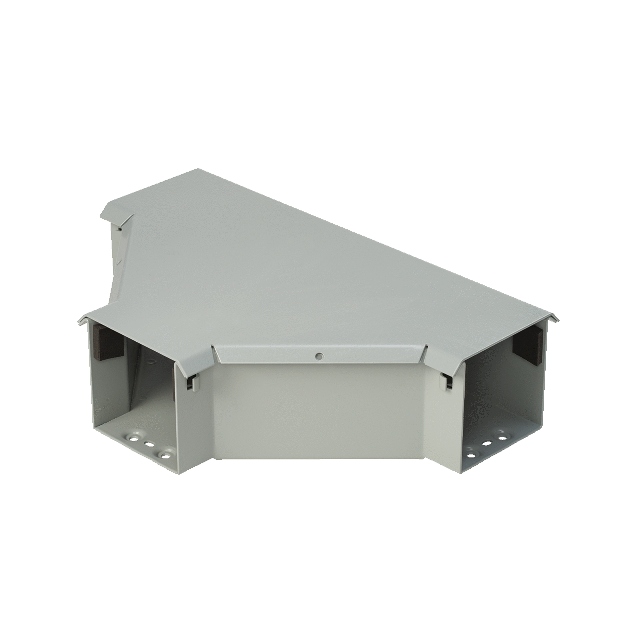 Flush Tee 90-Degree Lay-in, fits 8.00x8.00, Gray, Steel