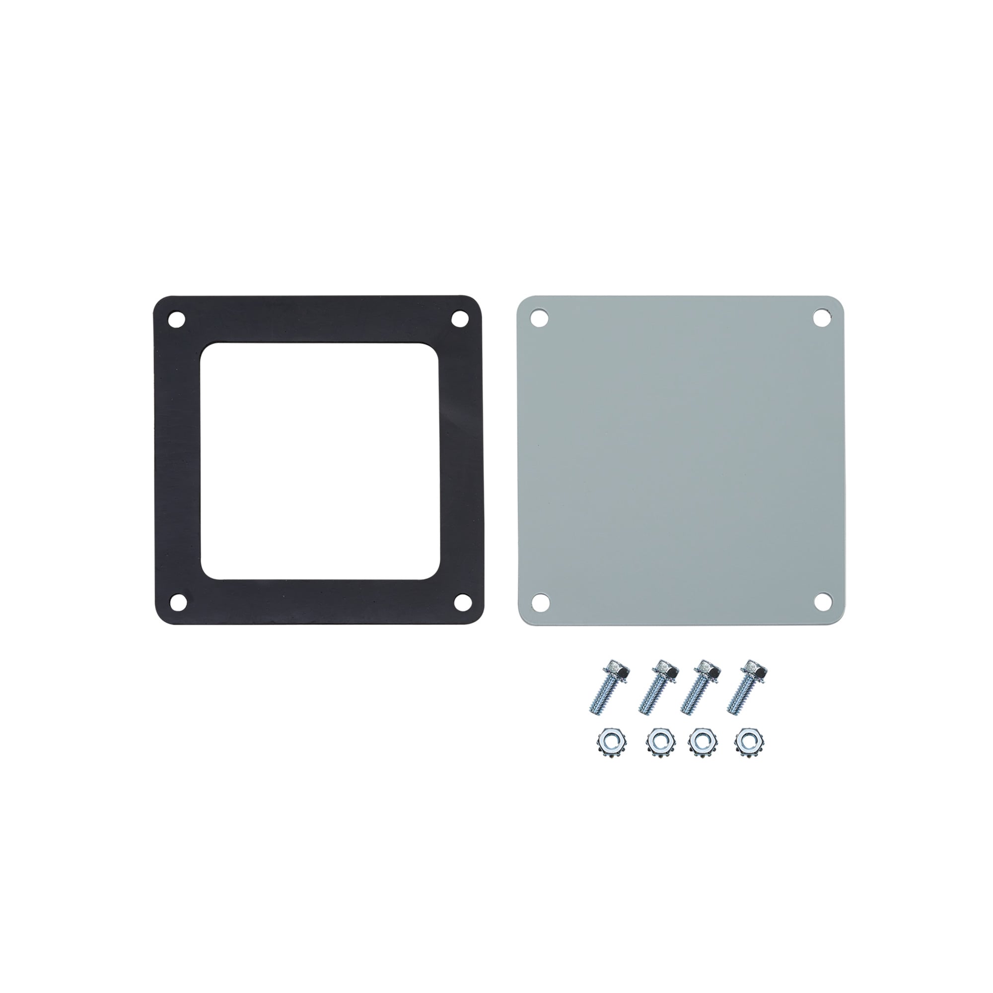Closure Plate Feed-Through Wireway, 8.00x8.00, Gray, Mild Steel