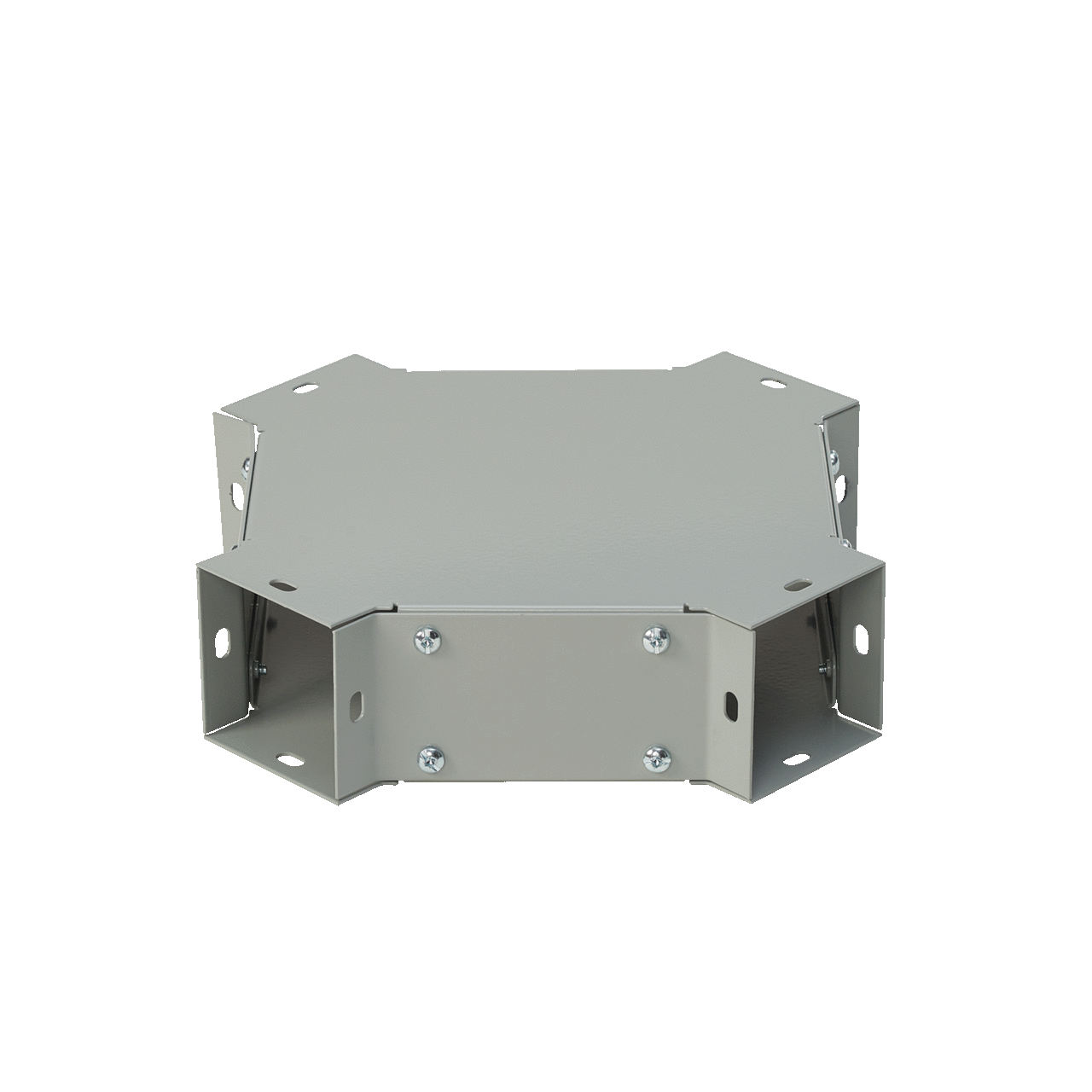 Cross Fitting, fits 8.00x8.00, Gray, Steel