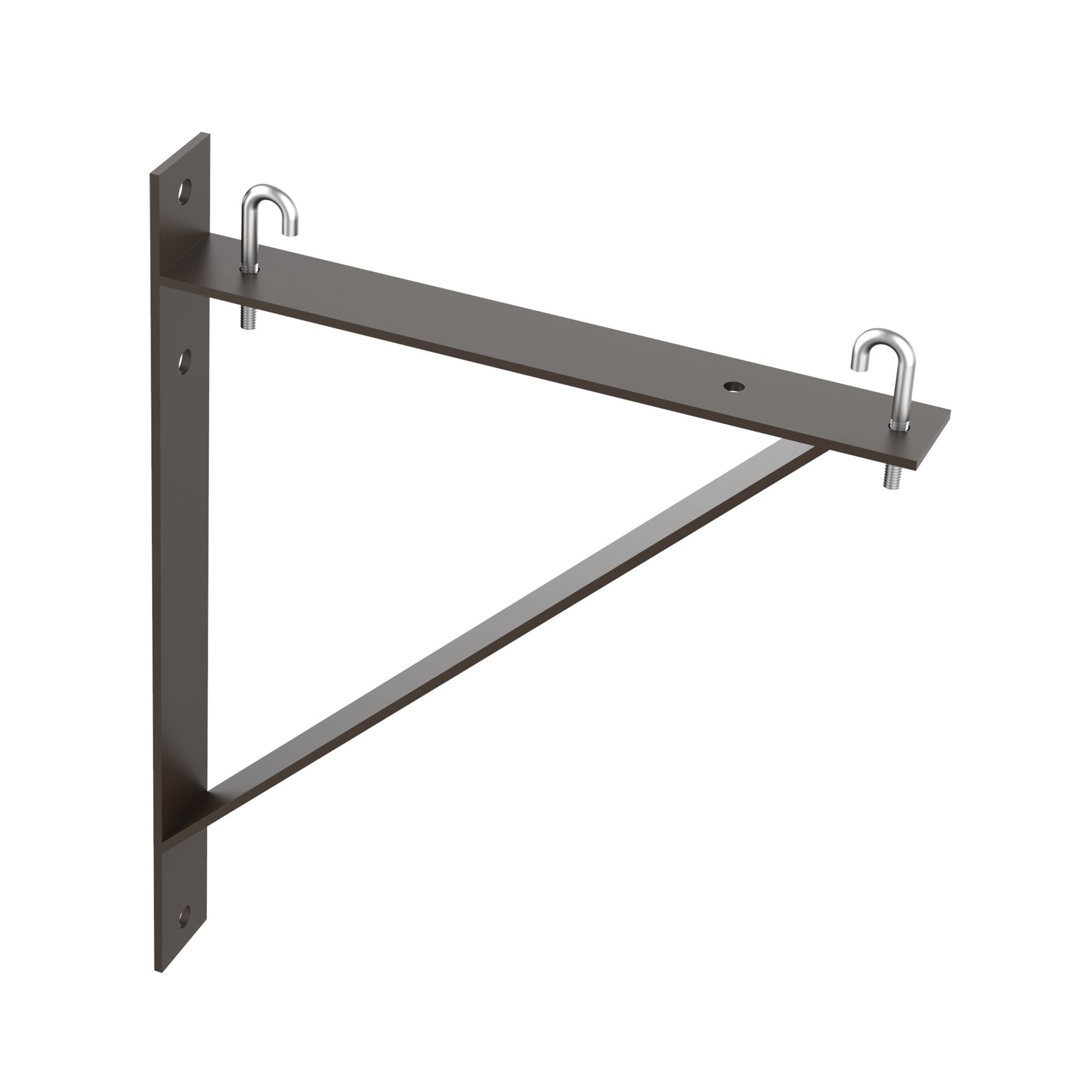 Triangle Support Bracket Kit, fits 6 and 12, Black, Steel
