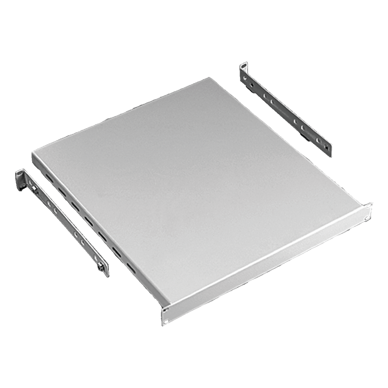Rack-Mount Shelf, fits 19in Rack, 1000mm Max Depth, Black, Steel, Solid