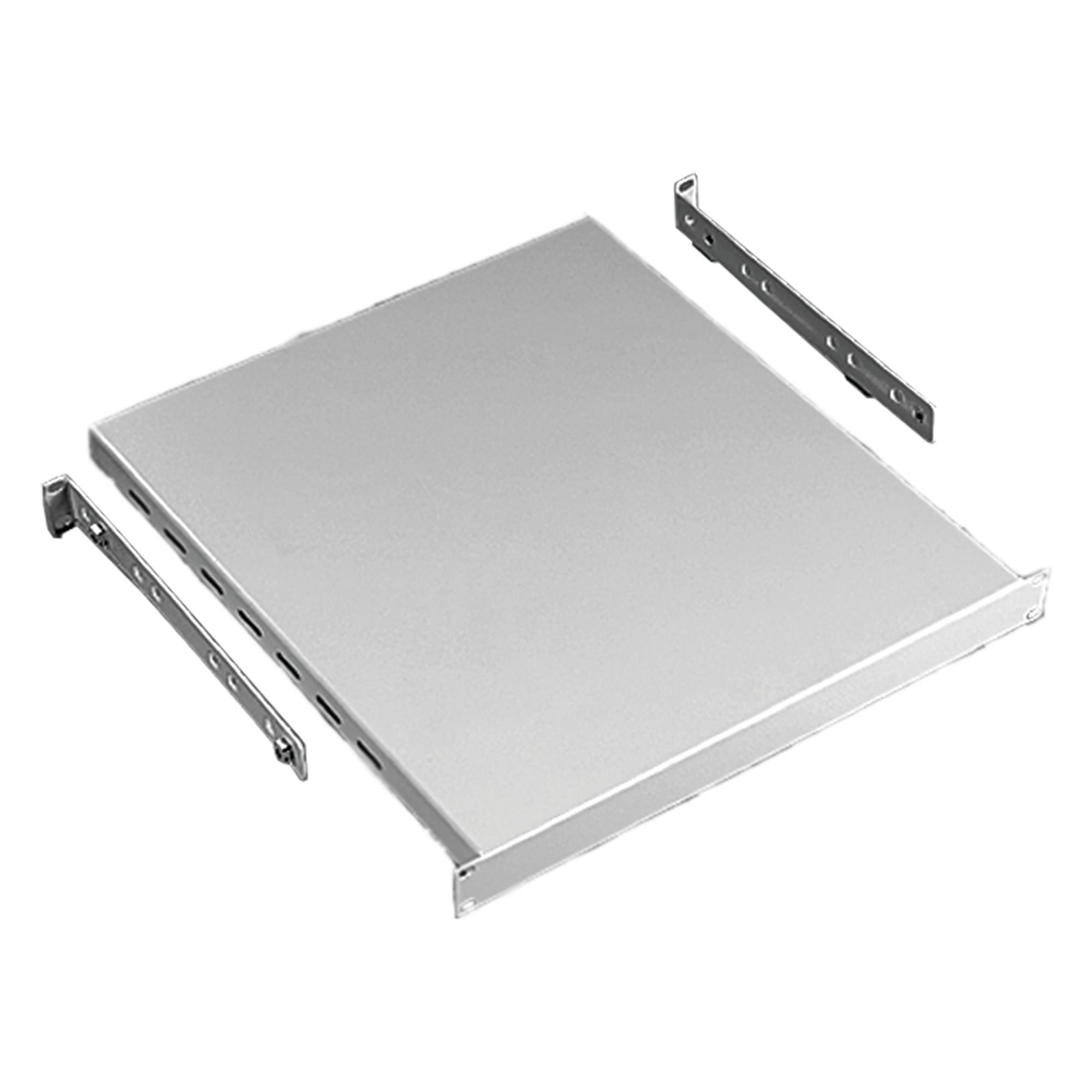 Rack-Mount Shelf Vented 800mm Max Depth, fits 19in Rack, Black, Steel