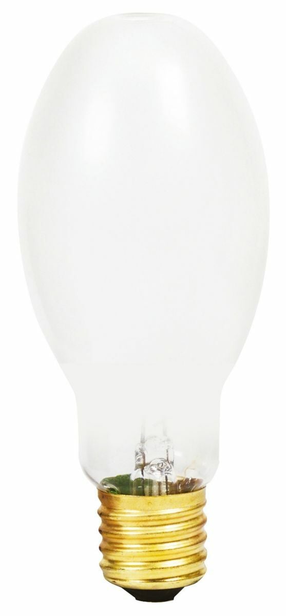 Replacement Lamps Assorted wattages and bulb types available to choose from. Mercury Vapor lamps feature low initial cost, but have higher operating costs than HPS or Metal Halide due to its lower efficiency. The clear mercury bulb has a bluish green appearance and the Deluxe White has a higher color rendering. Mercury lamps get dimmer over time and rarely burn out, so it is wise to replace them and restore light level. Life = +24,000 hours.;CRI = Clear 20, Deluxe White 45.;Color Temperature = Cool.;Efficiency50 Lumens per watt.;Available in 50, 75, 100, 175, 250, 400 and 1000 watts. Multiple choices of bulbs types available. Ideal for landscape lighting, dusk to dawn fixtures, roadway, parking lots, floodlight, and security.