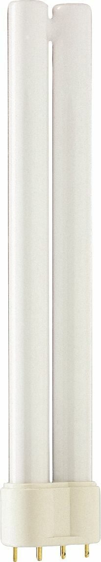 High light output in a compact size PL-L offers long life in a sleek profile.;Available in a broad range of color temperatures.;24 month warranty Philips Linear Compact Fluorescent Lamps offer designers, specifiers and end-users new levels of efficiencies and versatility in sizes,configurations and application possibilities. With so many elegant fixtures available to complement their small size, high light output and advanced technology, Philips Energy Advantage lamps are fast becoming the preferred choice when maximum effciency and sleek design solutions are required. Available in multiple sizes;For use on Rapid Start, Instant Start (40W), Electronic and dimming curcuits;Light output comparable to a 32W 4' fluorescent;90% lumen maintenance;82 CRI or higher;Available in18,24,36,40,50,55,and 80 watts with 3000,3500,4100,5000 color temperatures (5000K color temperature is only available in 55W);Just 1.4mg of mercury perfect for 2' x 2' fixtures in office and healthcare facilities.