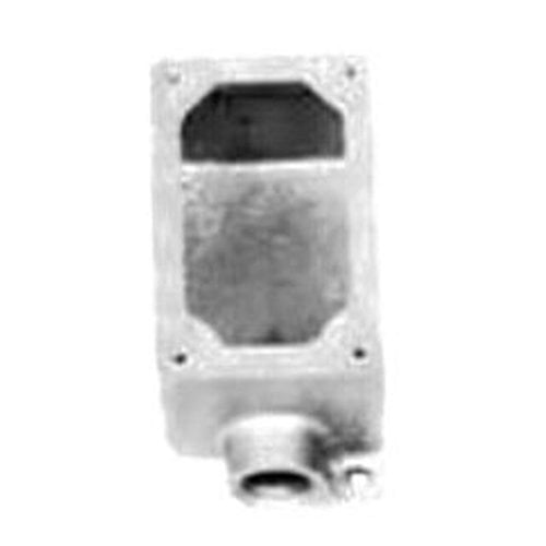 1-Gang Explosion-Proof Mounting Box, 3/4 inch, Aluminum, Zinc Electroplate