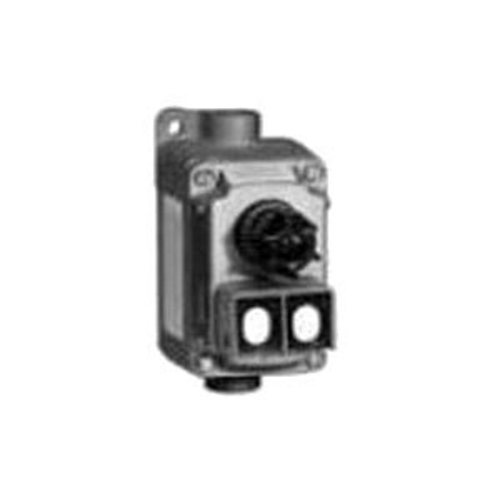 Dead-End Combination Push Button Pilot Light Station, 3/4 inch, 1-Gang, 600 VAC, 10 A