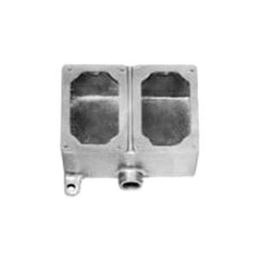 Dead-End Device Mounting Box, 3/4 inch, 2-Gang, Aluminum