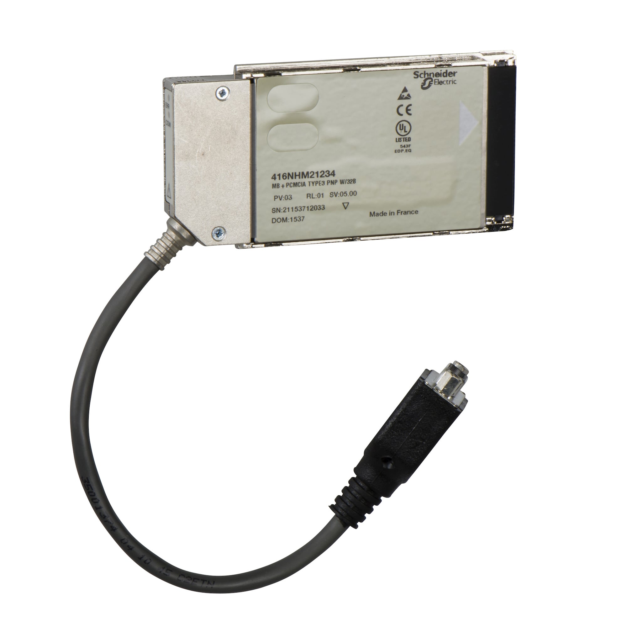Schneider Electric,MB+ PCMCIA TYPE 3 PNP W/32BIT DRIVERS,Modbus Plus,Modbus Plus Type III PnP PCMCIA card,PCMCIA card,separate parts,Modbus Plus,Modbus Plus Type III PnP PCMCIA card,PCMCIA card,Modicon,Programmable Logic Controller,plug and play capability,set of 1