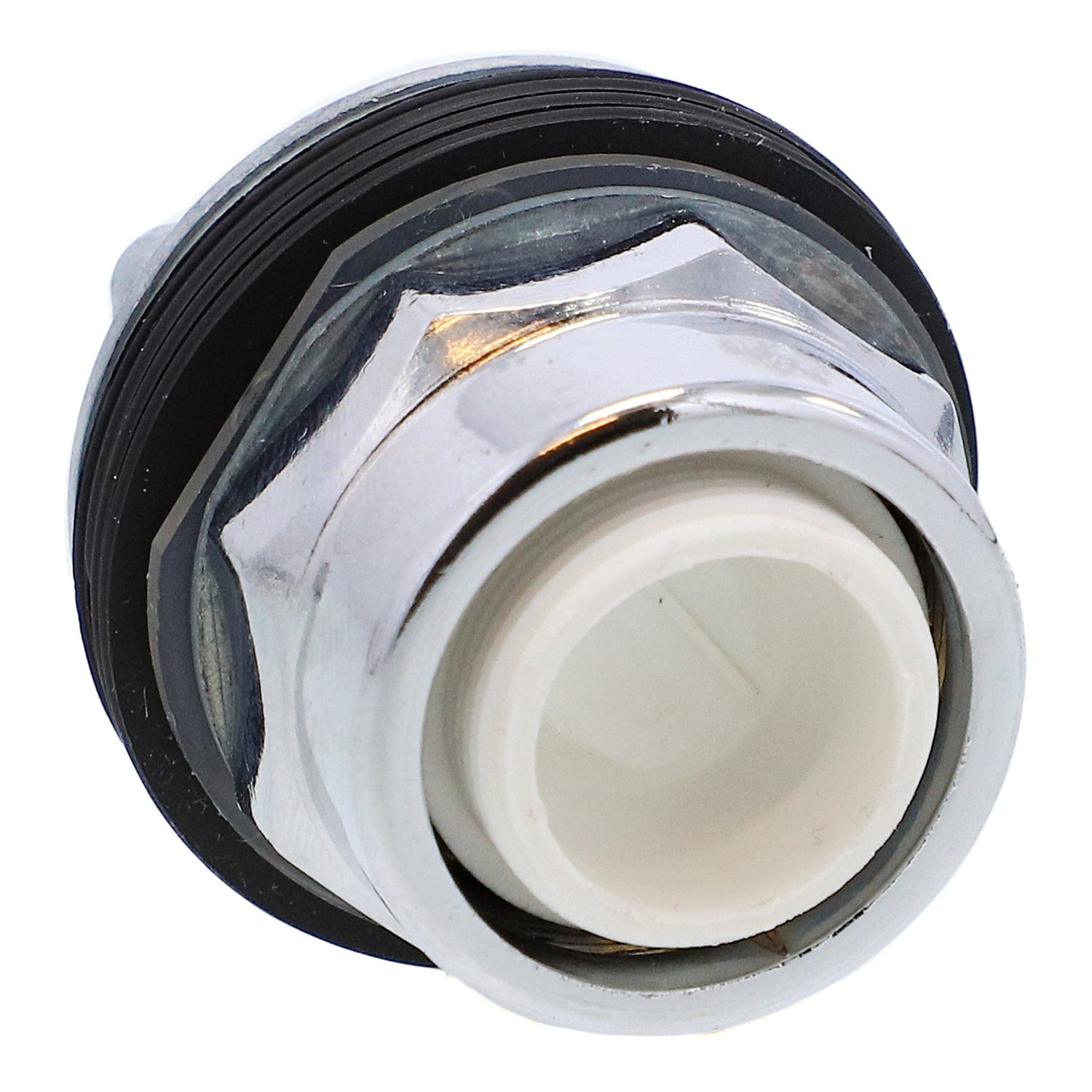 Head for illuminated push button, Harmony 9001K, metal, projecting, without cap, 30mm, spring return, without bulb