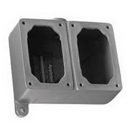 U-Line; Feed-Thru Deep 2-Gang Box; 2.500 Inch Depth, (2) 1 Hub