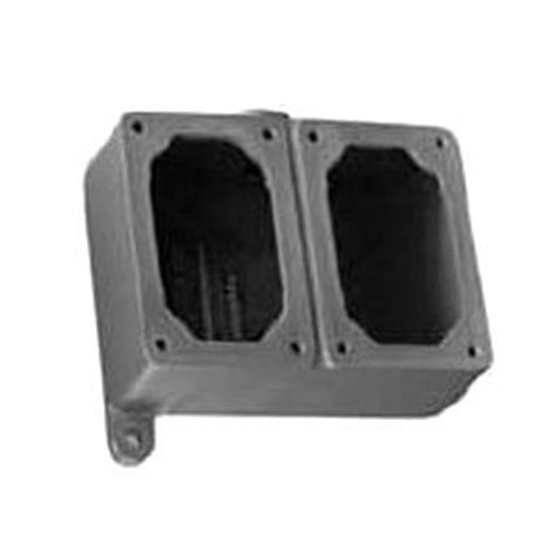 2-Gang Feed Thru Mounting Body; Malleable Iron