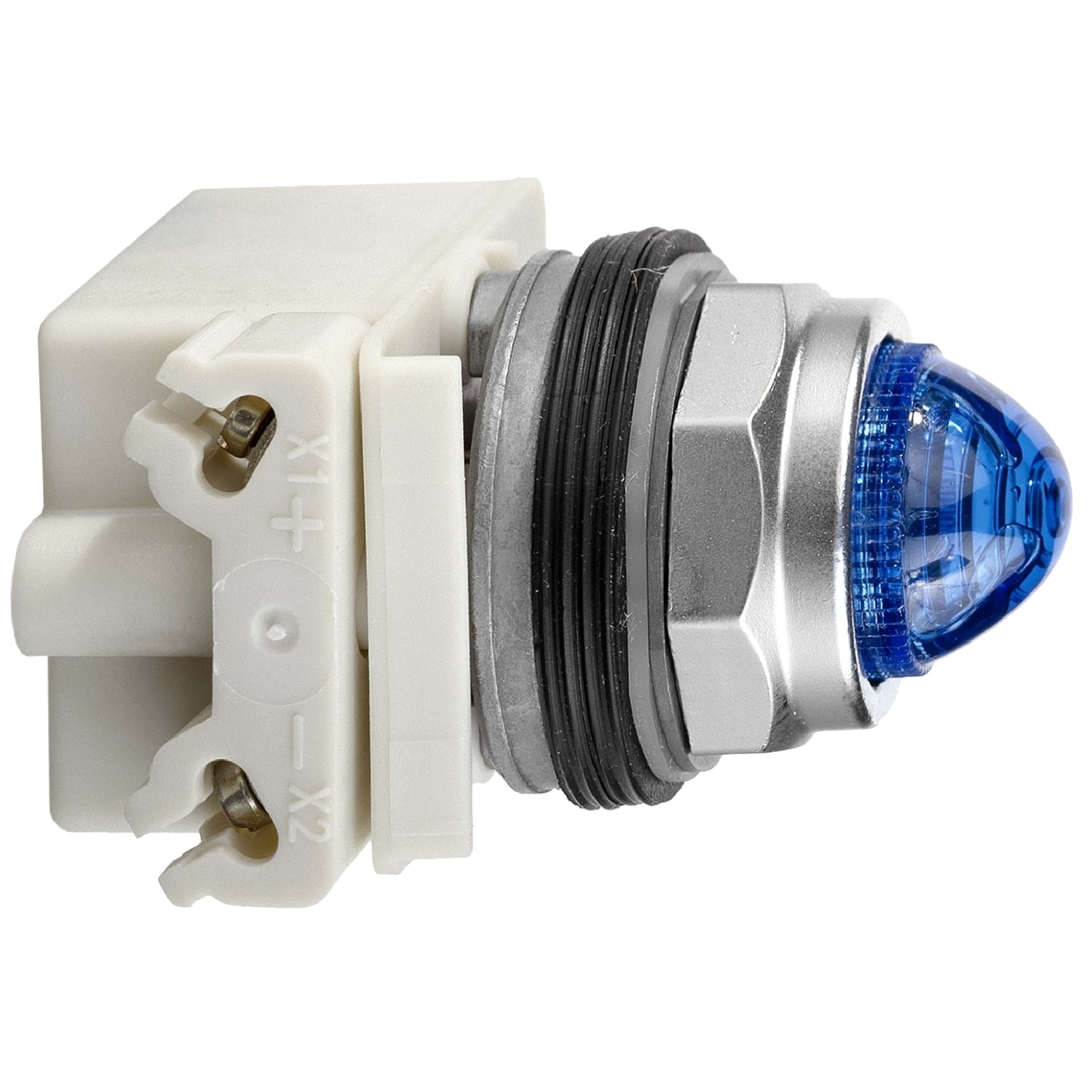 Pilot light, Harmony 9001K, metal, polycarbonate, domed, blue, 30mm, LED blue, 24...28V
