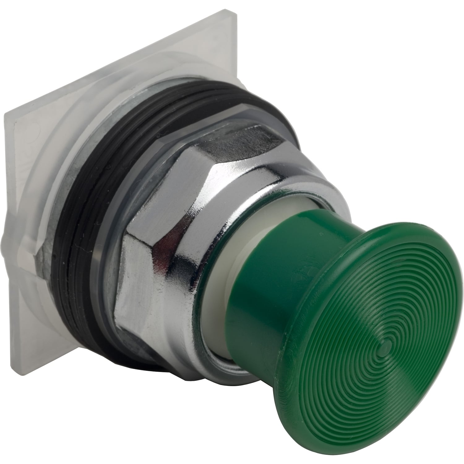 Harmony Mushroom Non-Illuminated Pushbutton Operator; 30 mm Mounting Hole, Momentary, Plastic Head, Green
