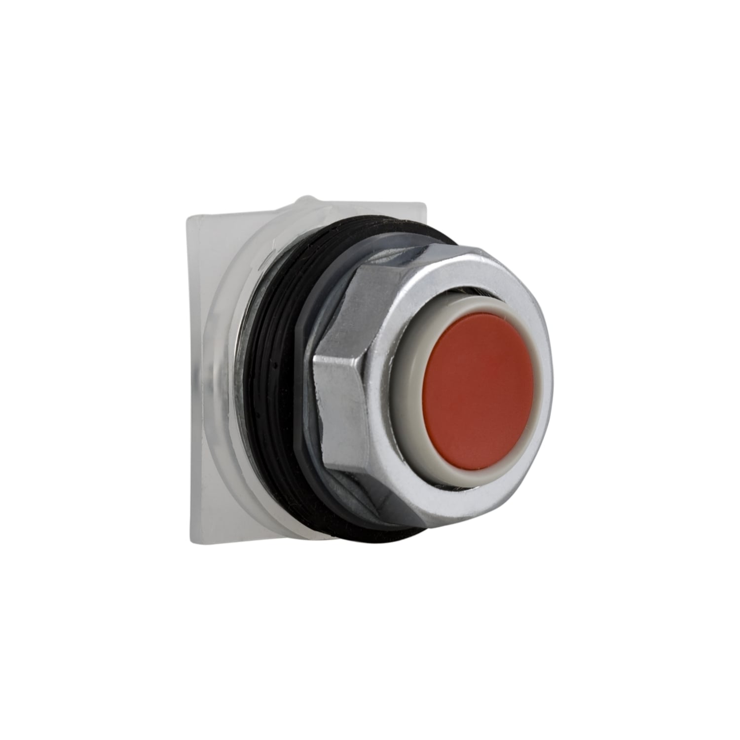 Push-button head, Harmony 9001K, metal, projecting, red, 30mm, spring return