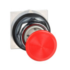 30mm Push Button, Type K, mushroom button operator, 1.375 inch diameter, plastic red cap