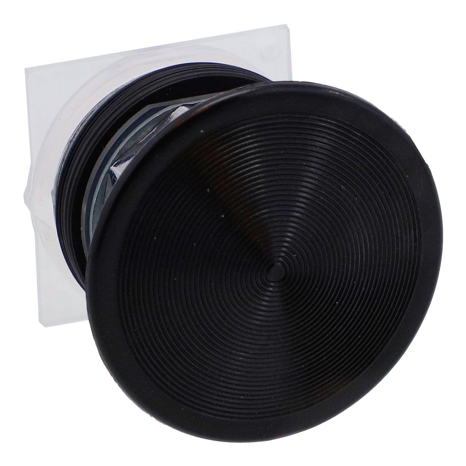 Push-button head, Harmony 9001K, metal, snap-in plastic mushroom 57mm, black, 30mm, spring return